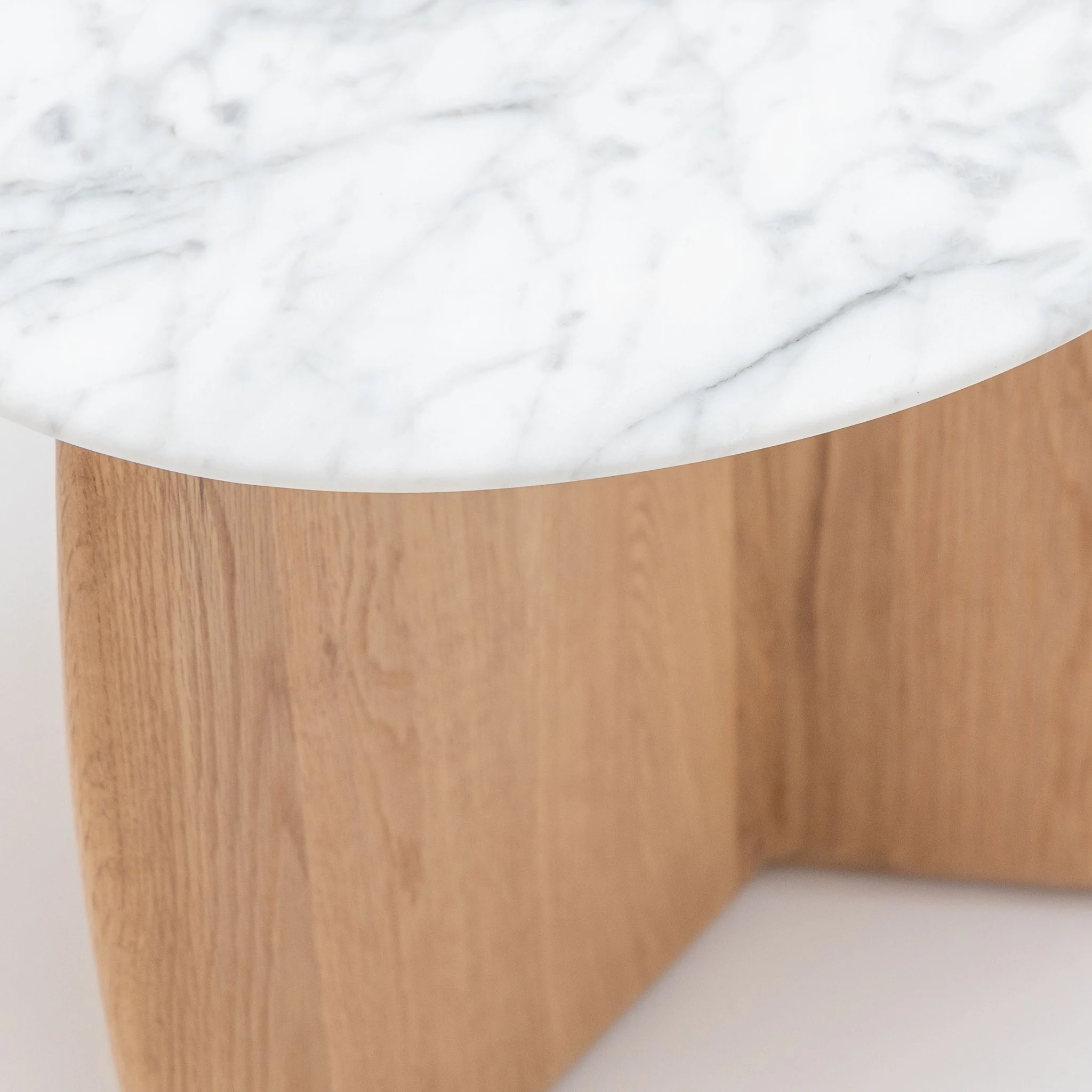 Eden Side Table - Light Oak & Bianca Carrara - Image 9