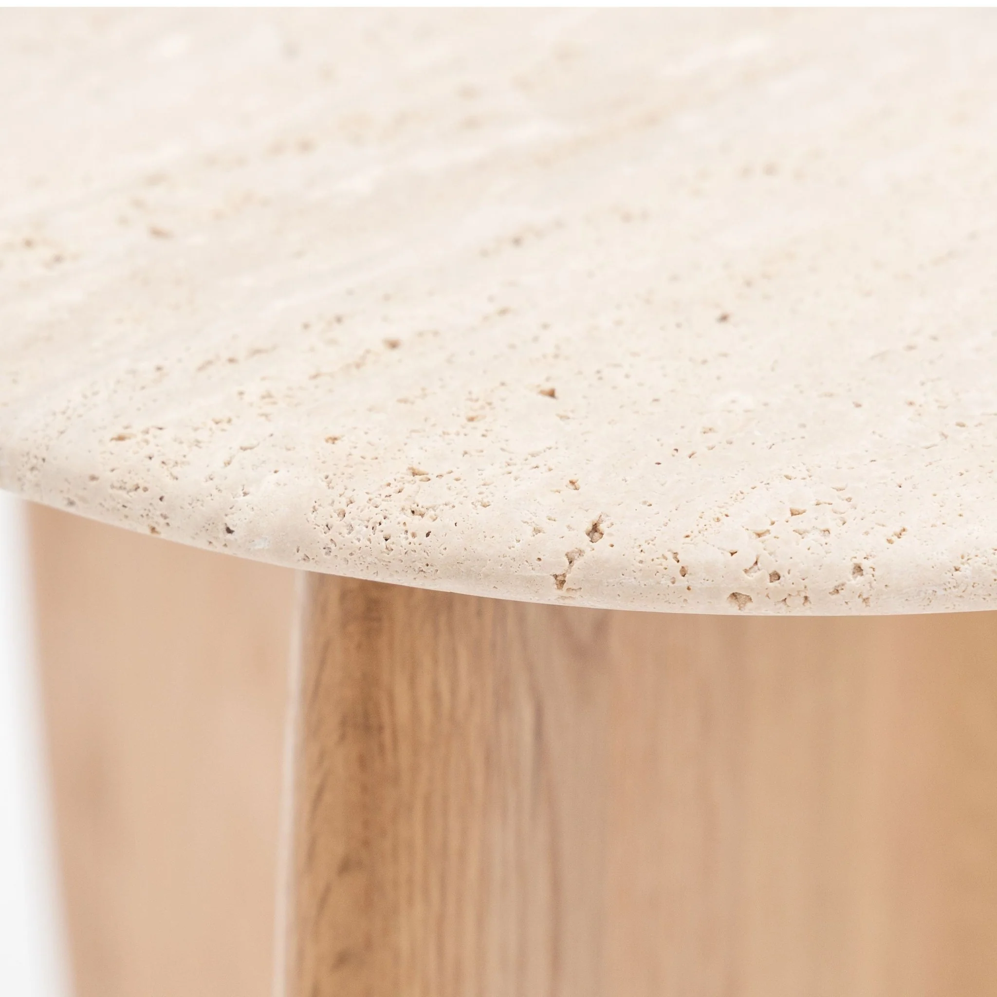 Eden Side Table - Light Oak & Travertine - Image 10