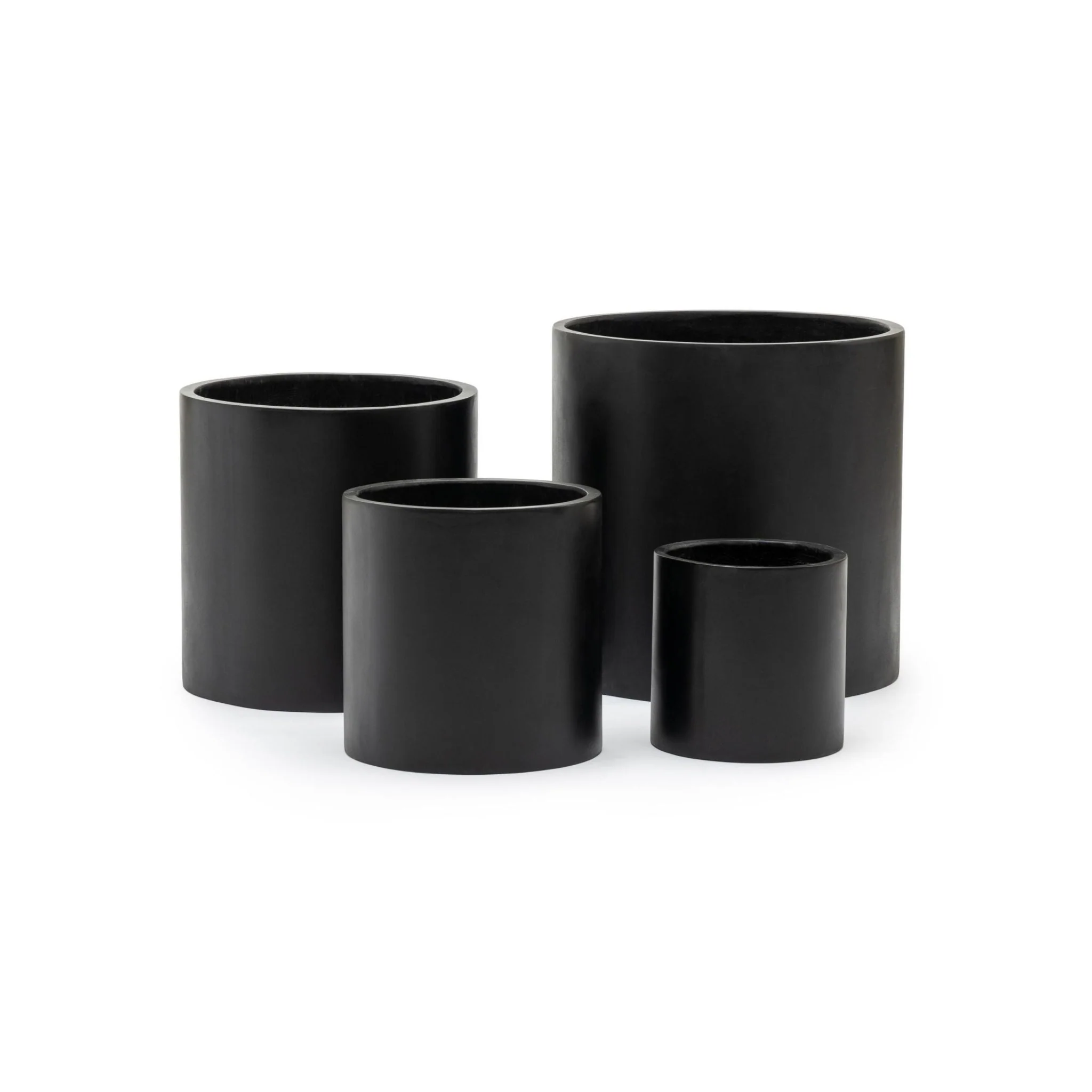 Elle Cylinder Planter - Black - Image 2