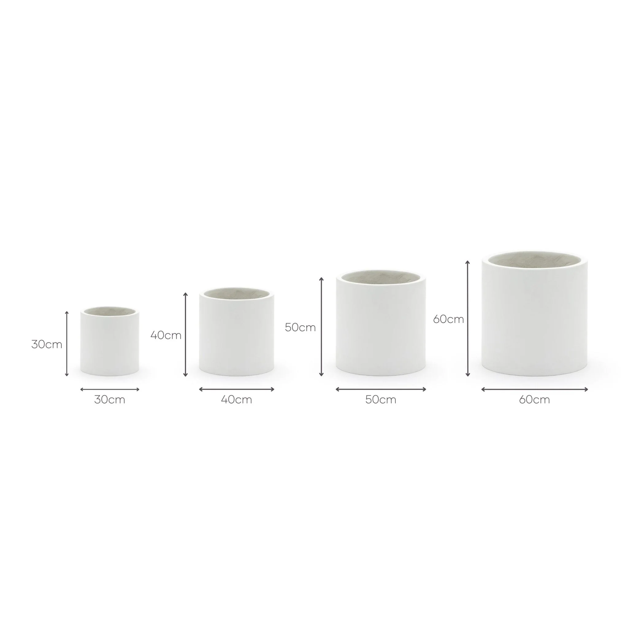 Elle Cylinder Planter - Chalk - Image 12