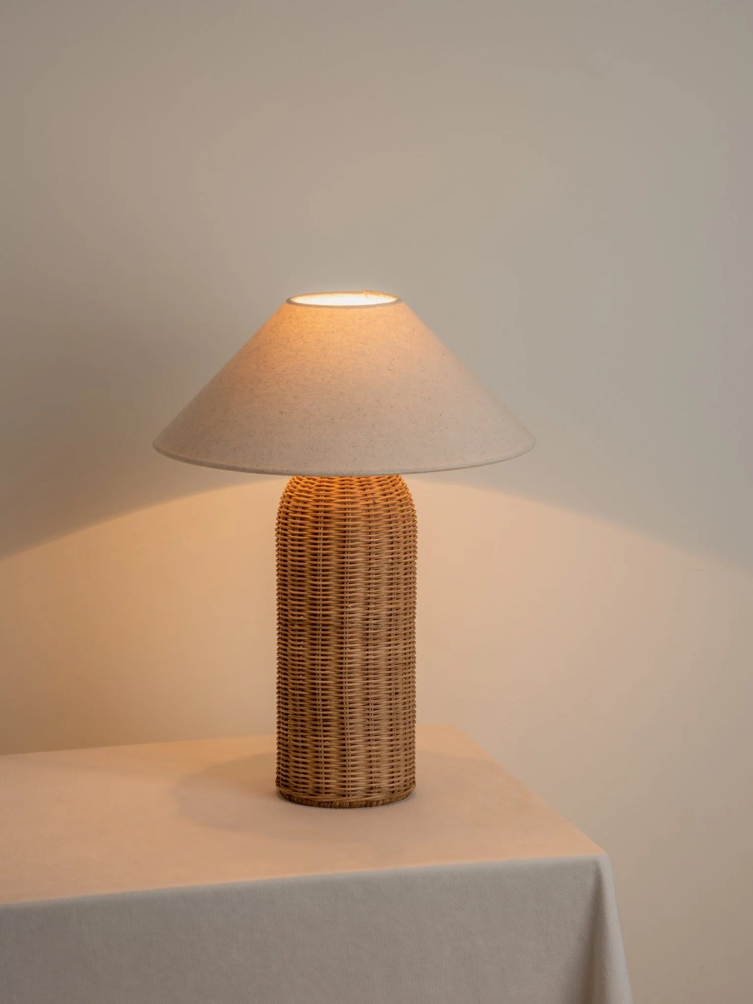 Ensia - Tall Rattan Table Lamp - Image 2