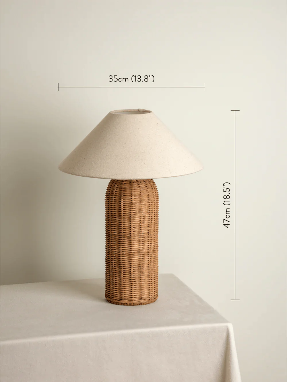 Ensia - Tall Rattan Table Lamp - Image 6