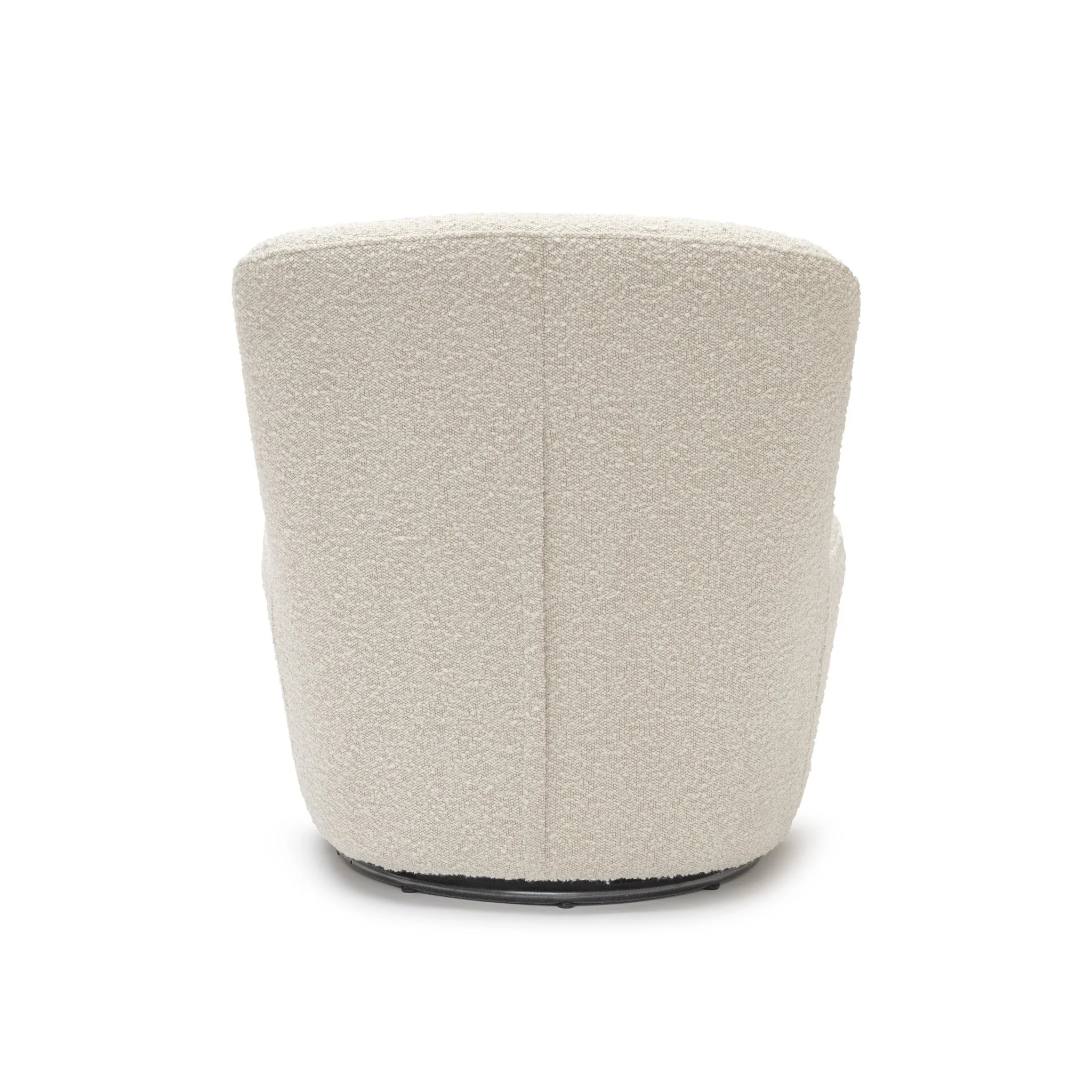 Erin Swivel Accent Chair - Ivory Bouclé - Image 4