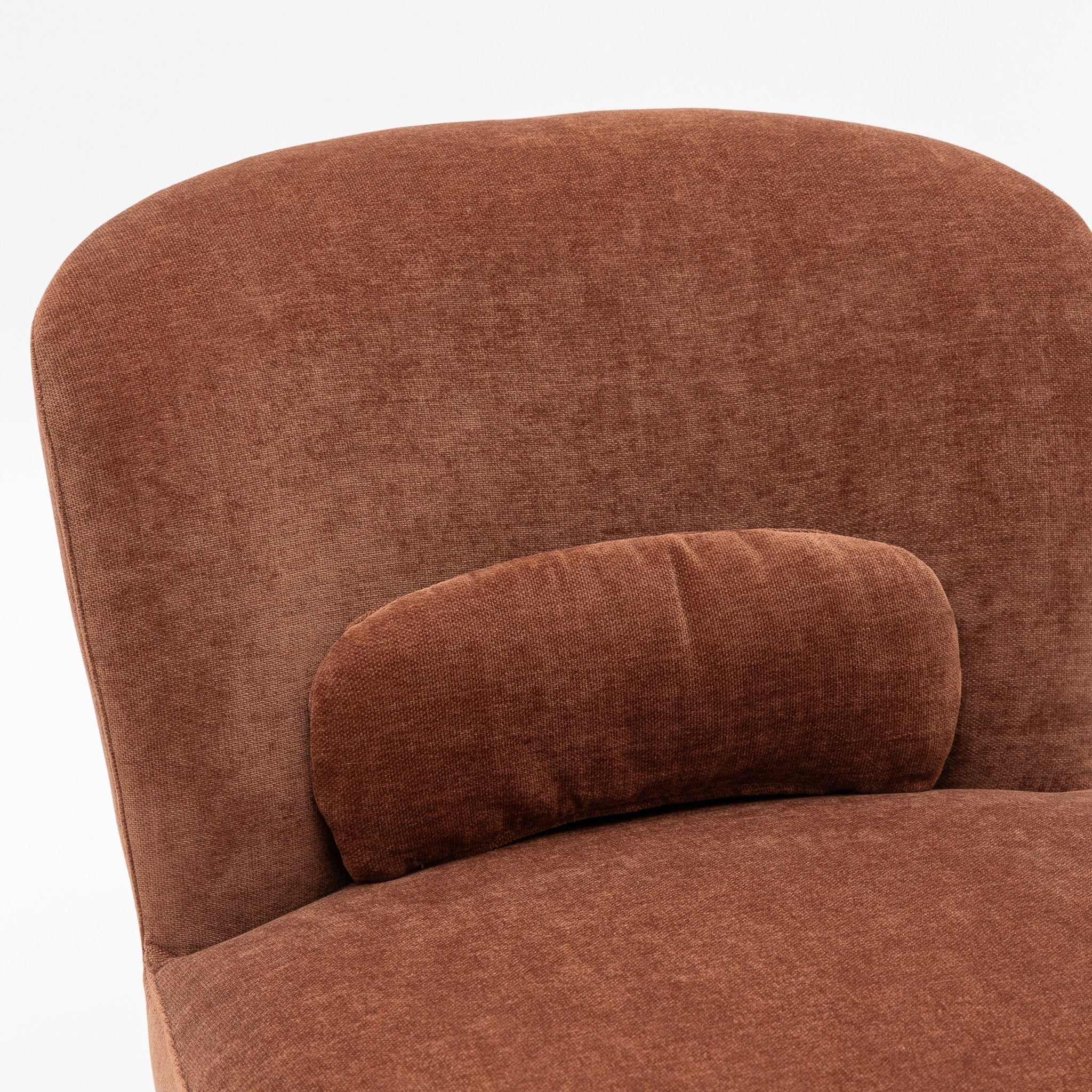 Erin Swivel Accent Chair - Rust Velvet - Image 10