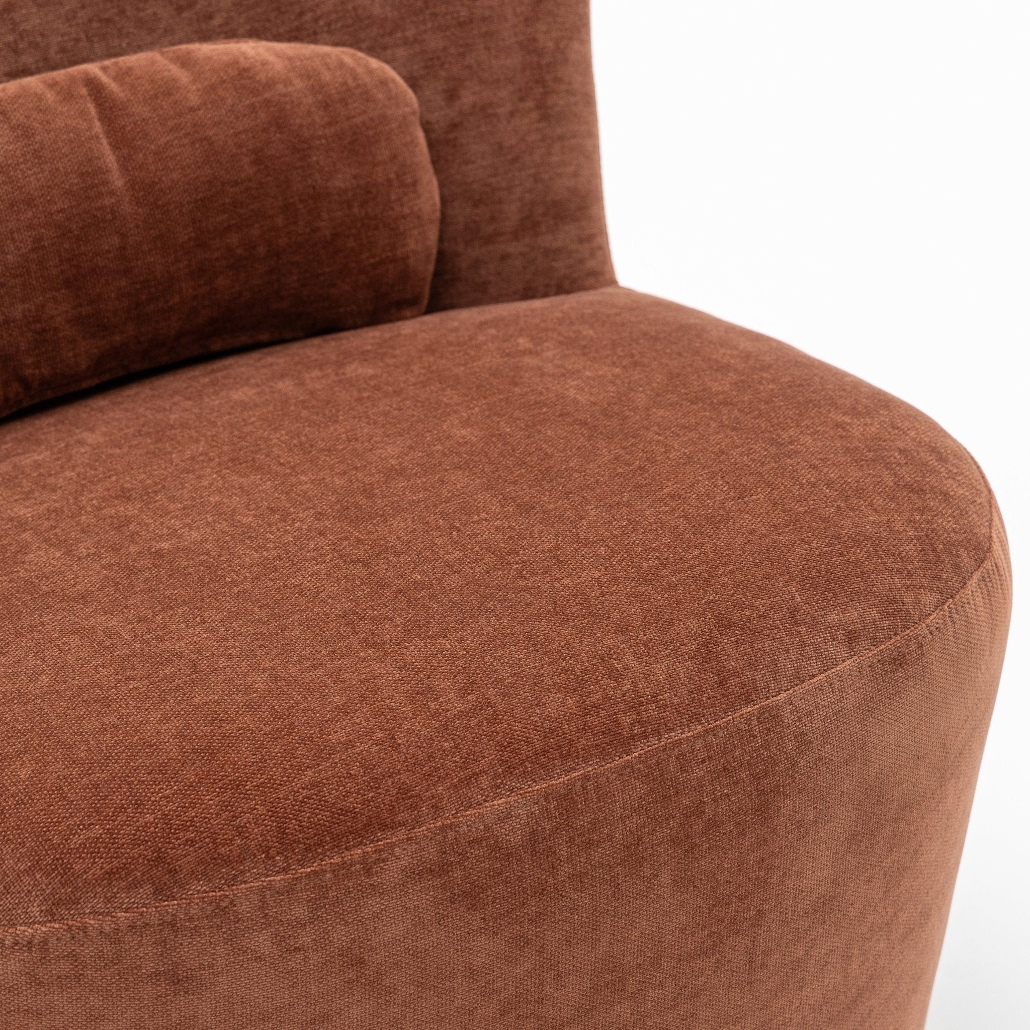 Erin Swivel Accent Chair - Rust Velvet - Image 11
