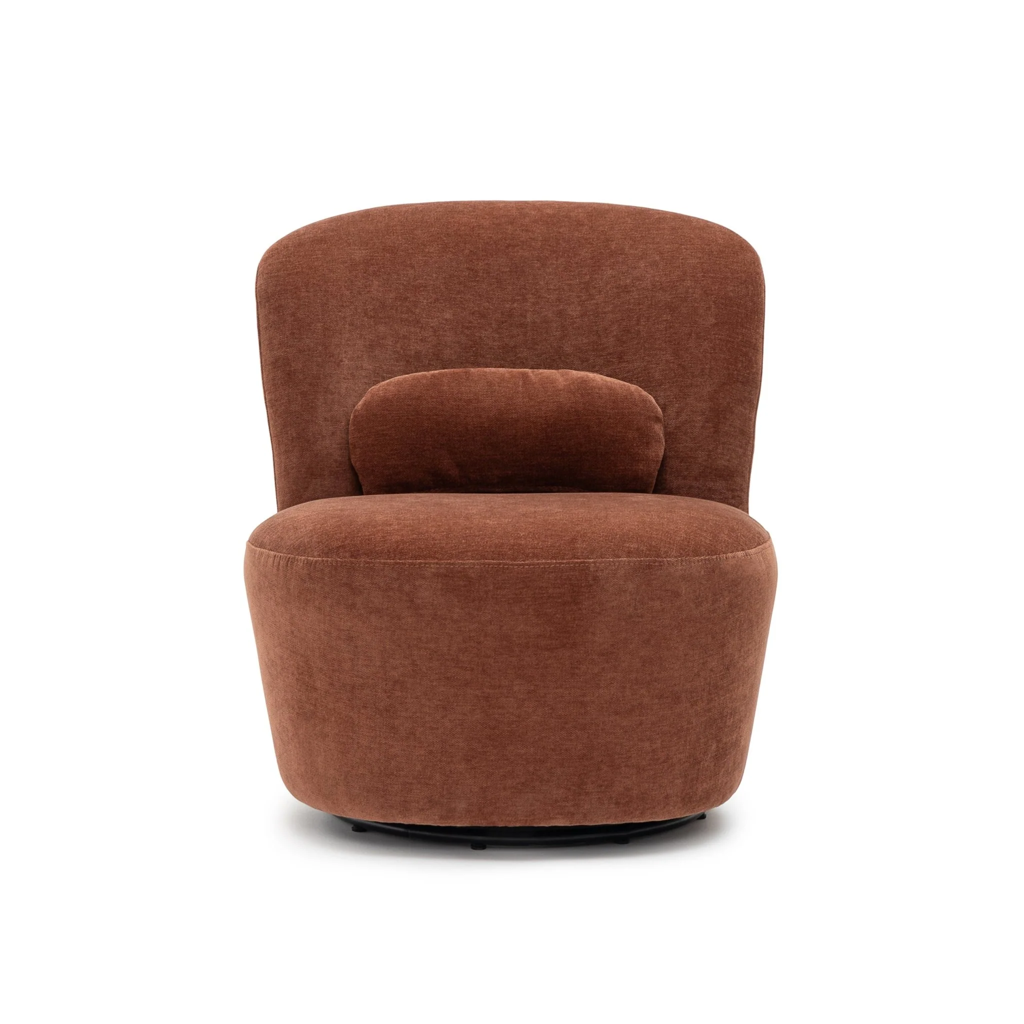 Erin Swivel Accent Chair - Rust Velvet - Image 2