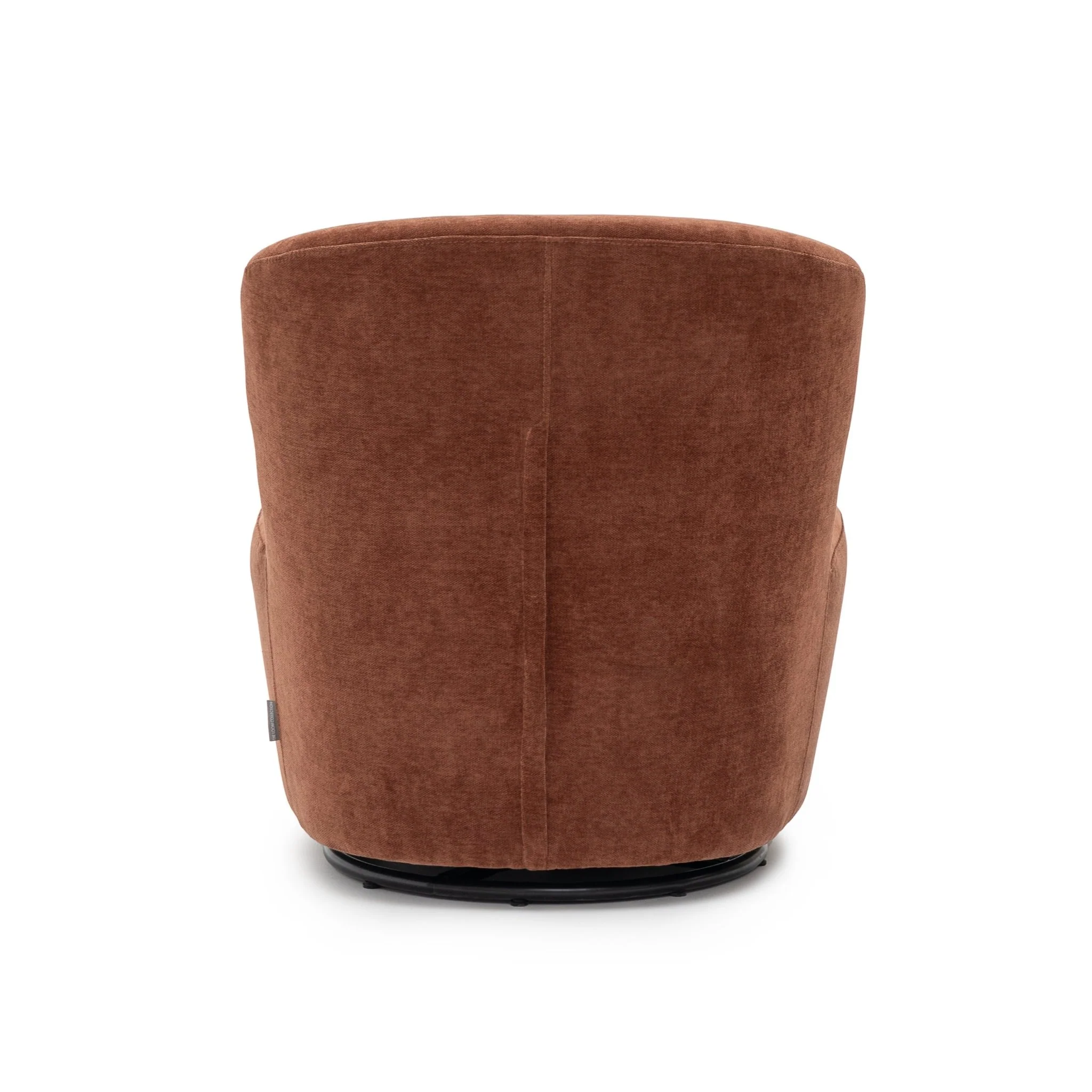 Erin Swivel Accent Chair - Rust Velvet - Image 4