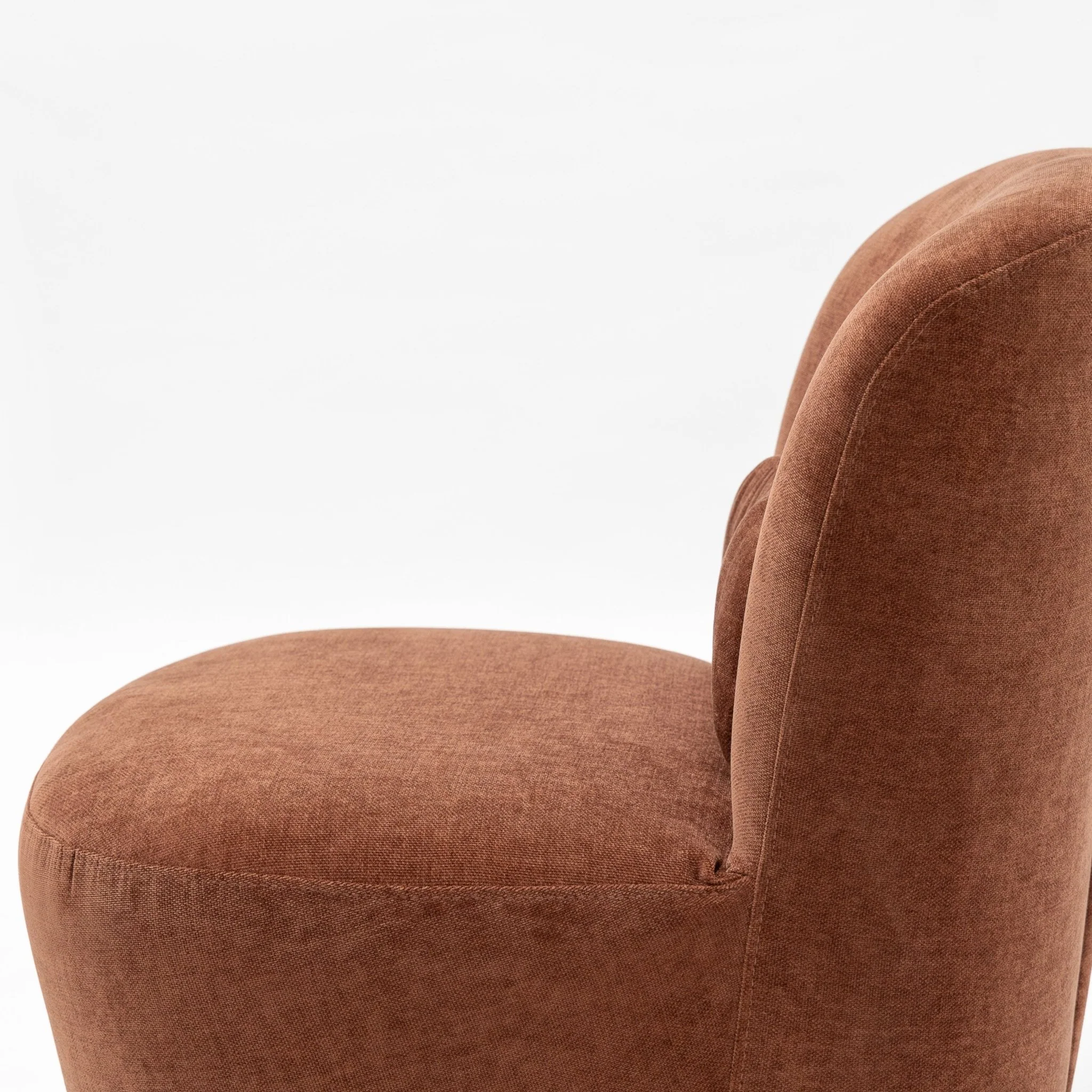 Erin Swivel Accent Chair - Rust Velvet - Image 7
