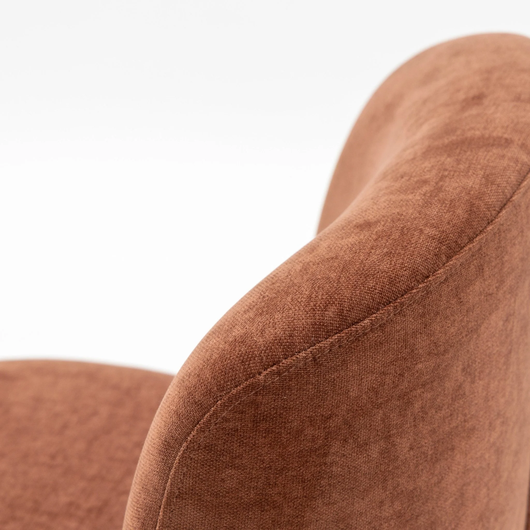 Erin Swivel Accent Chair - Rust Velvet - Image 8