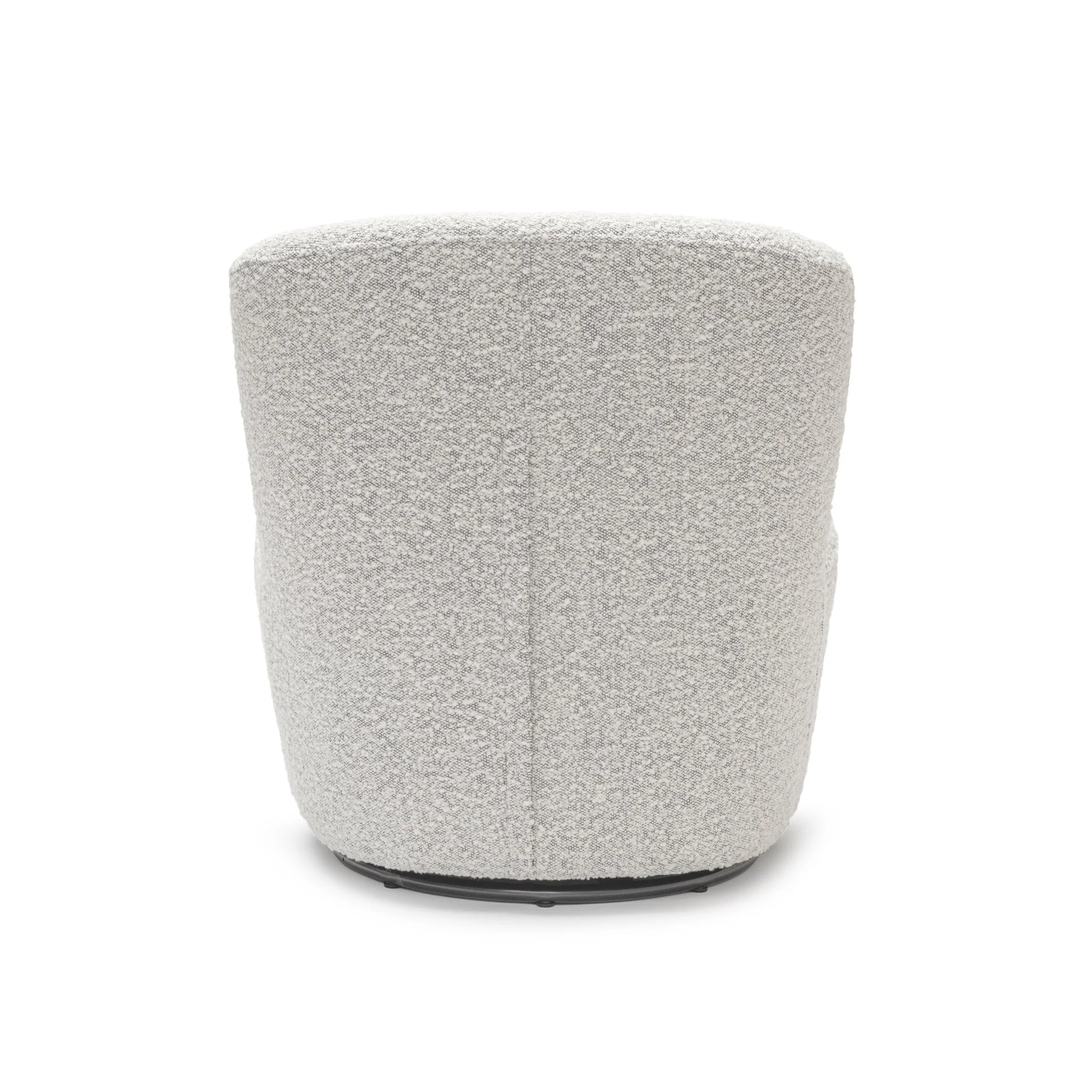 Erin Swivel Accent Chair - Salt & Pepper Bouclé - Image 4