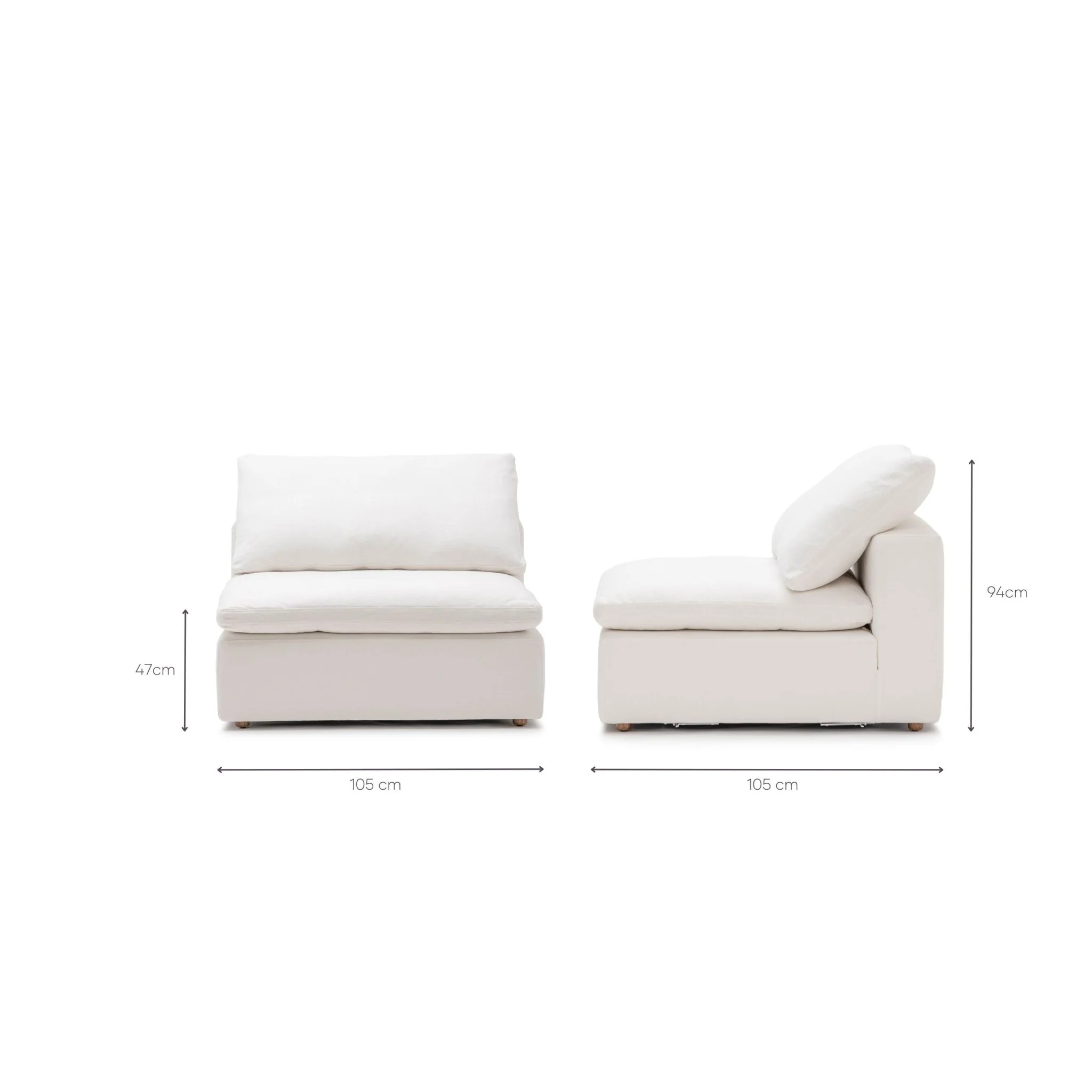 Feather Cloud Armless - Off White - Image 7