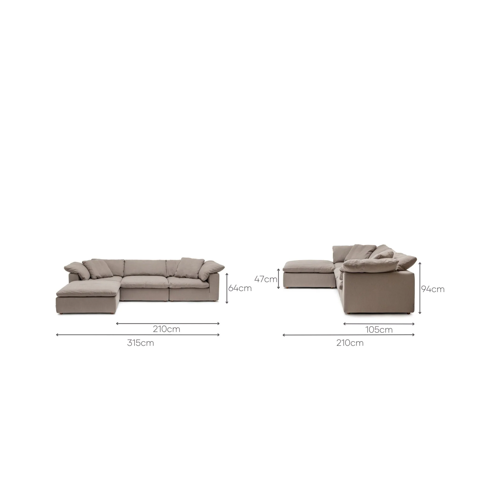 Feather Cloud Sofa - Mineral - Image 11
