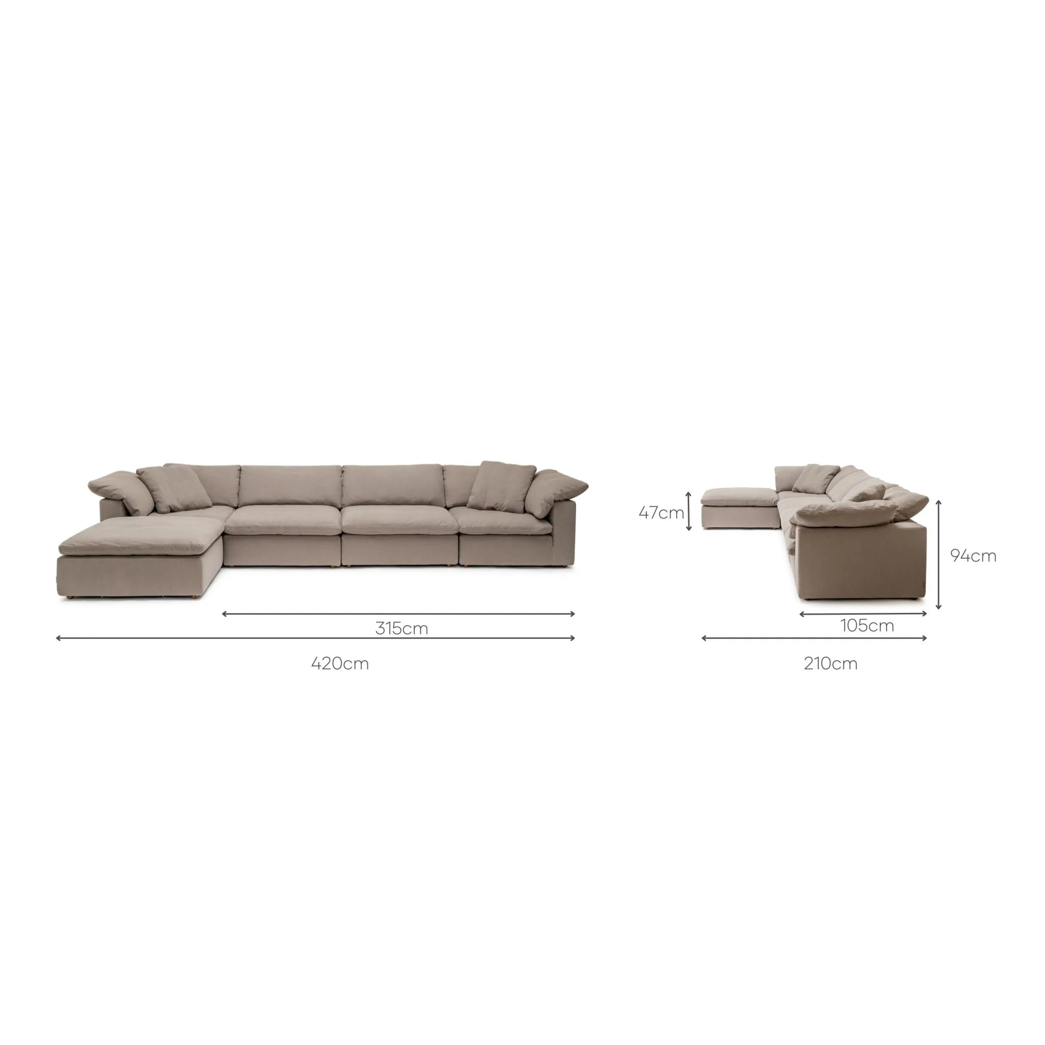 Feather Cloud Sofa - Mineral - Image 12