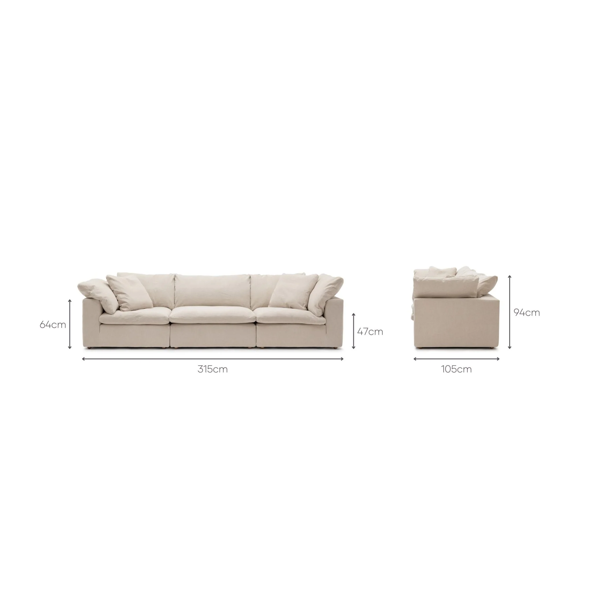 Feather Cloud Sofa - Natural - Image 16