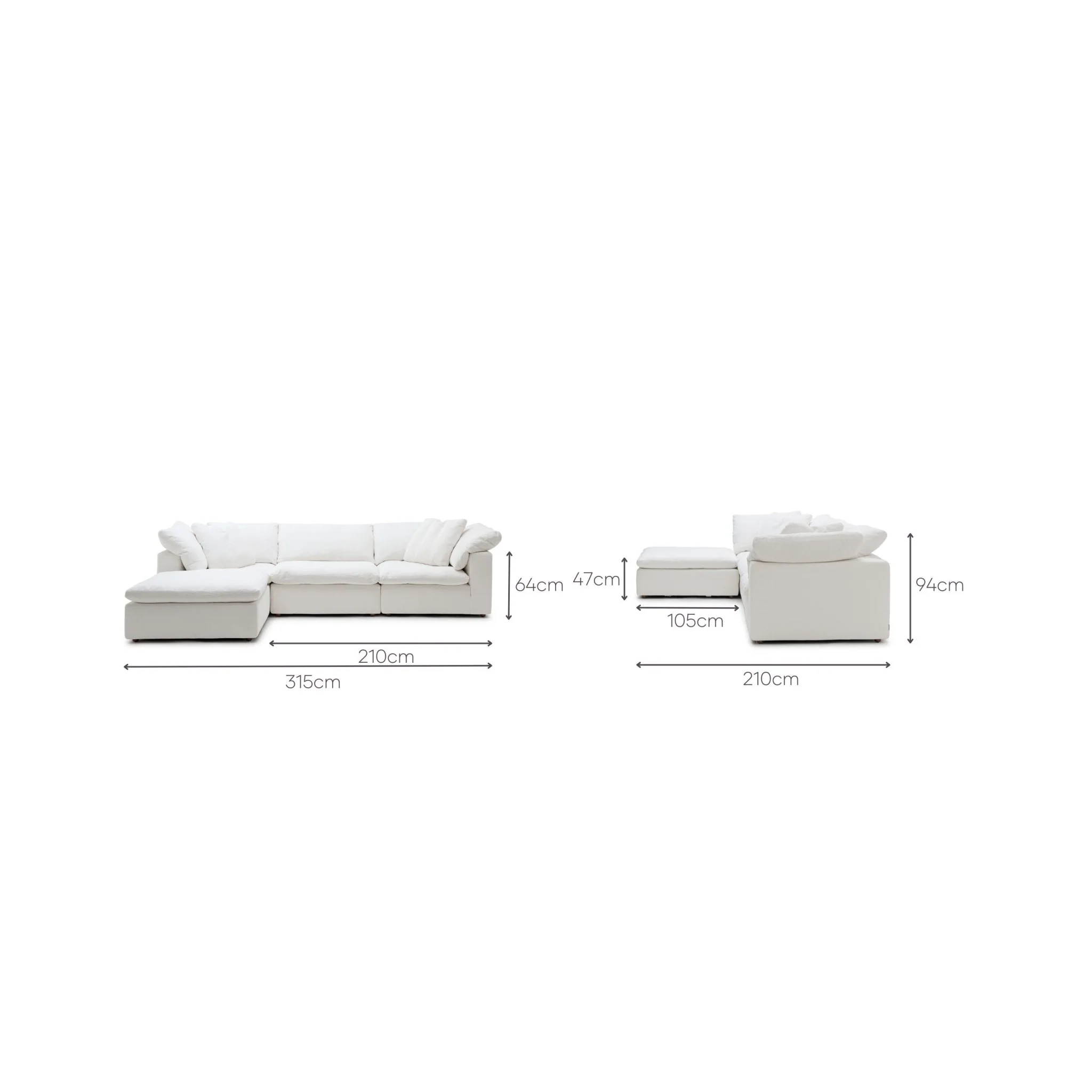 Feather Cloud Sofa - Off White - Image 7