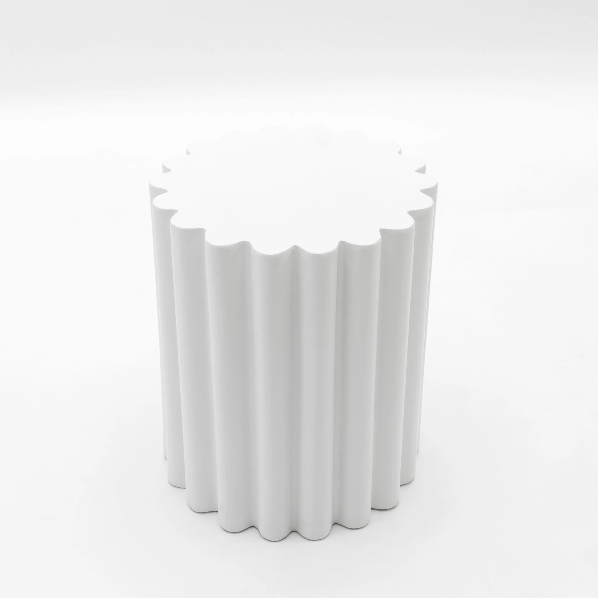 Flute Stool - Chalk - Image 3