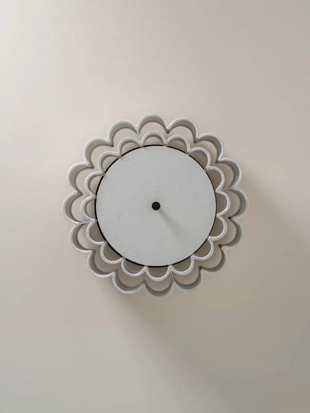 Folia - Scalloped Natural Linen Flush Pendant - Image 3