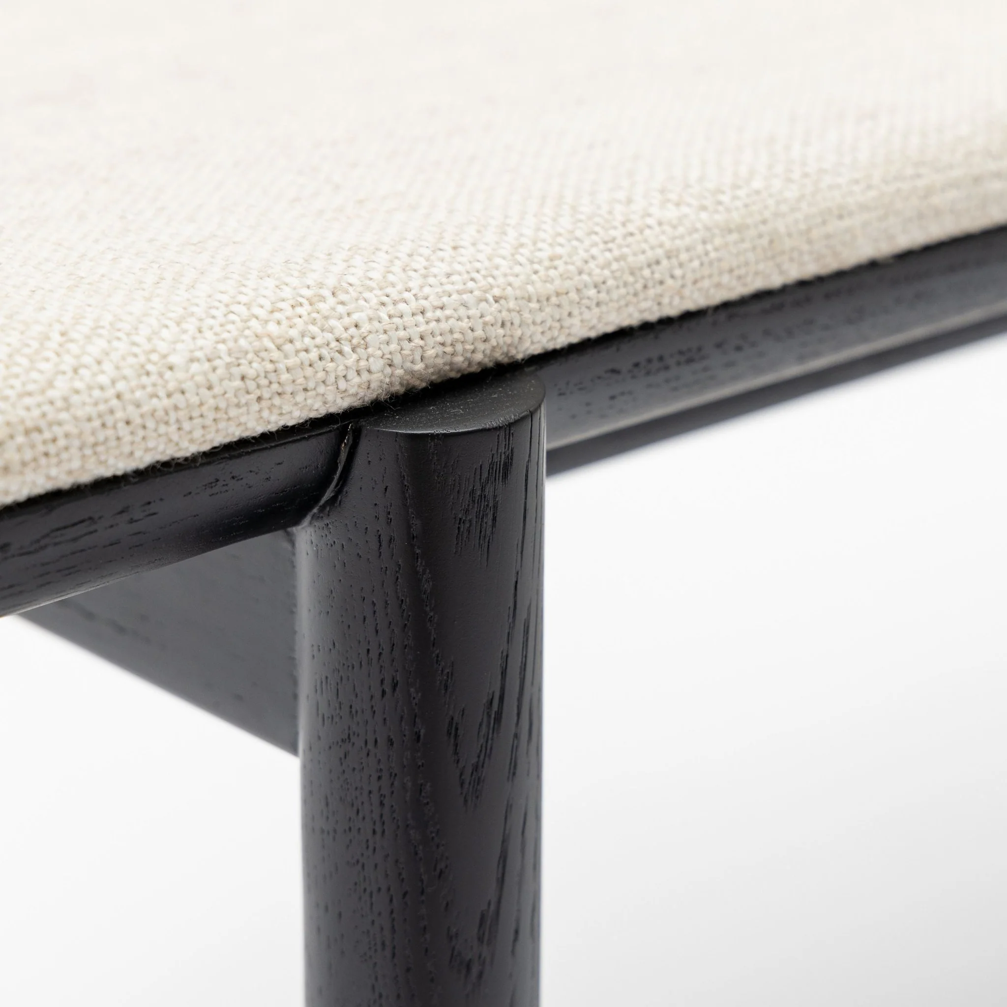 Folk Bench - Black Oak & Oatmeal - Image 4