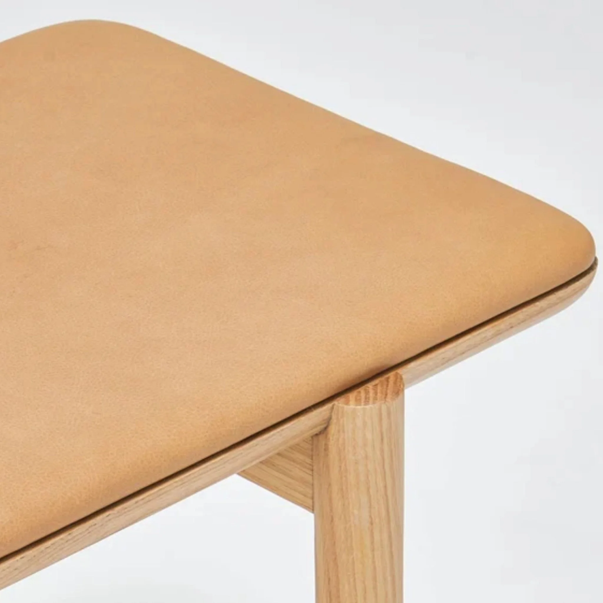 Folk Bench - Light Oak & Canyon Leather - Image 3