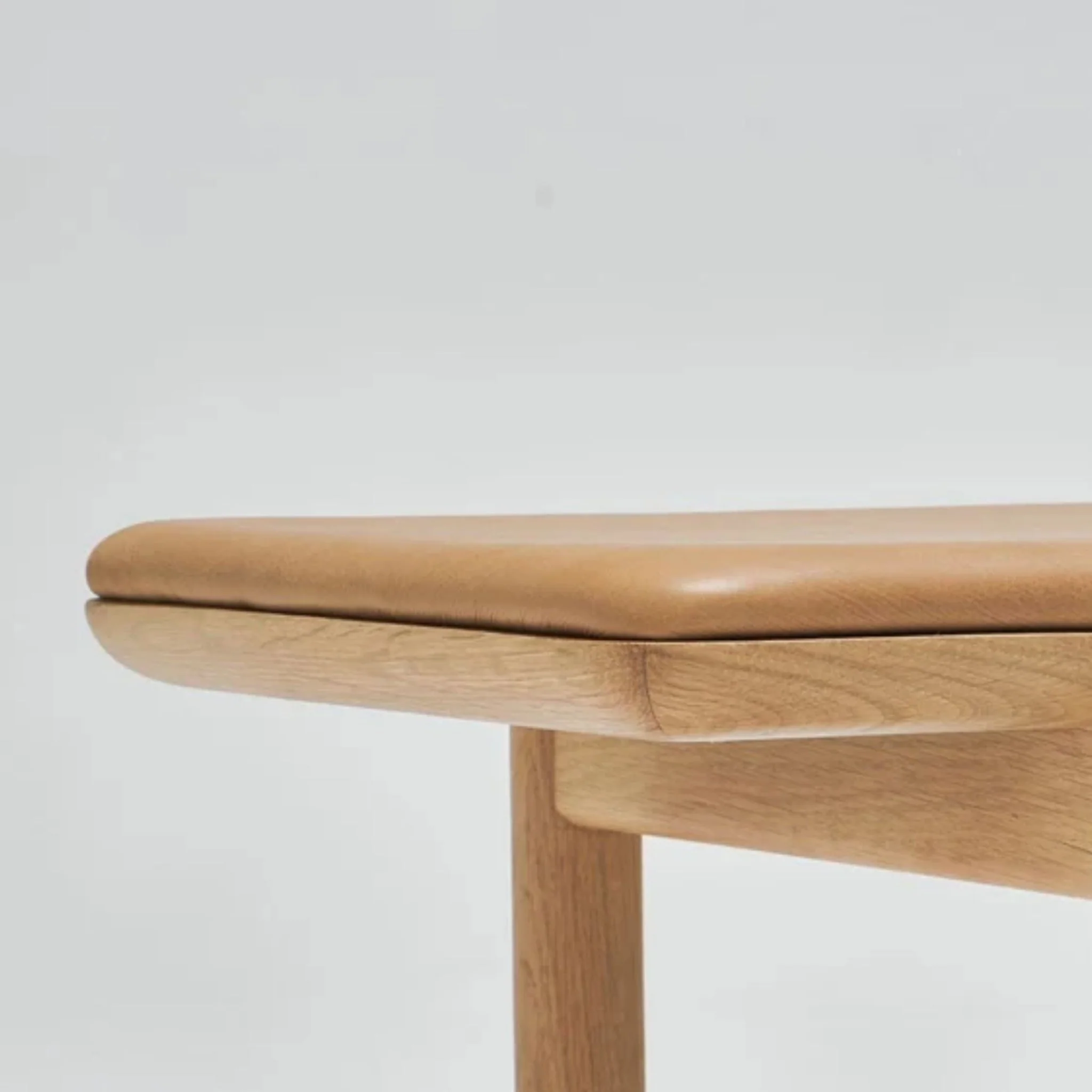 Folk Bench - Light Oak & Canyon Leather - Image 4