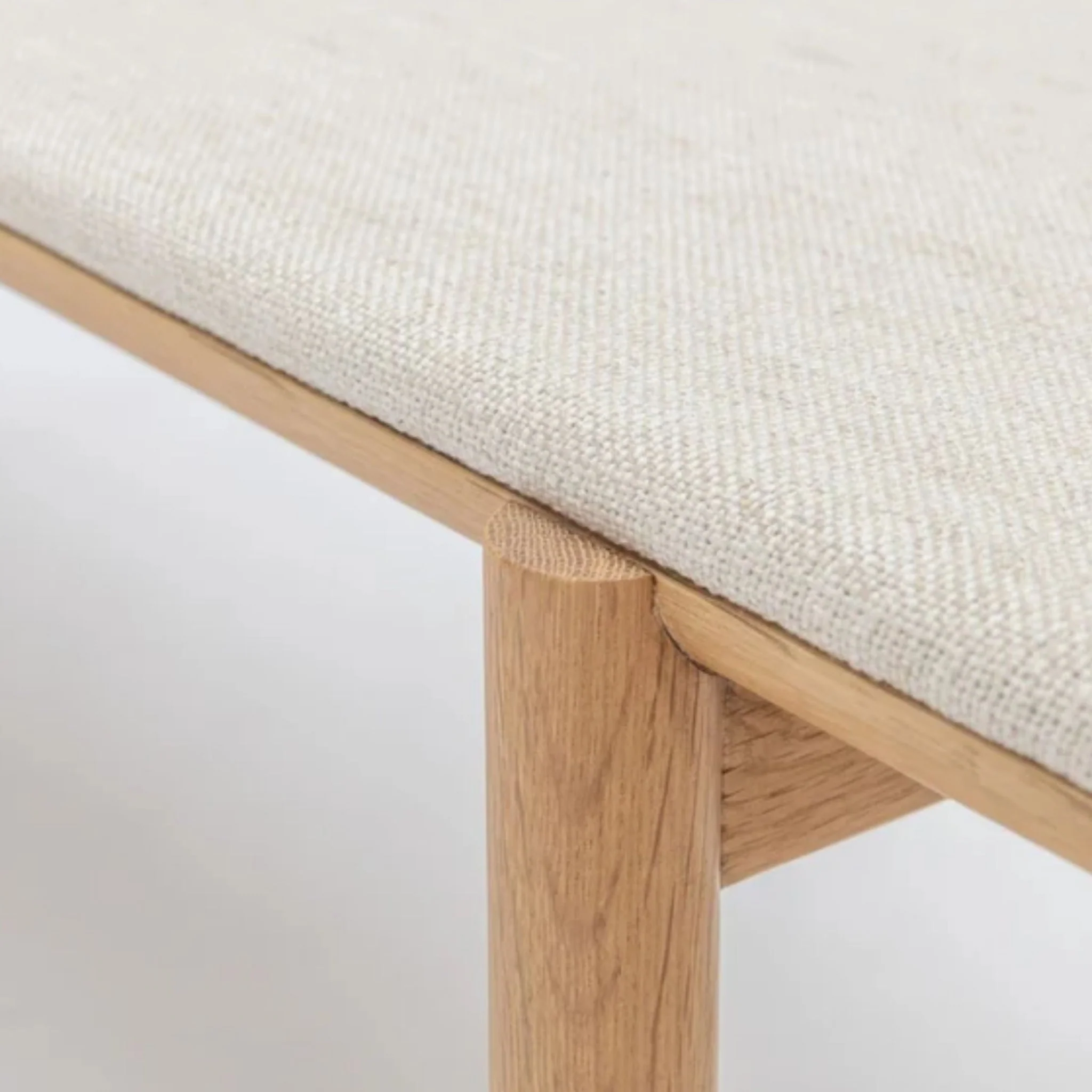 Folk Bench - Light Oak & Oatmeal - Image 6