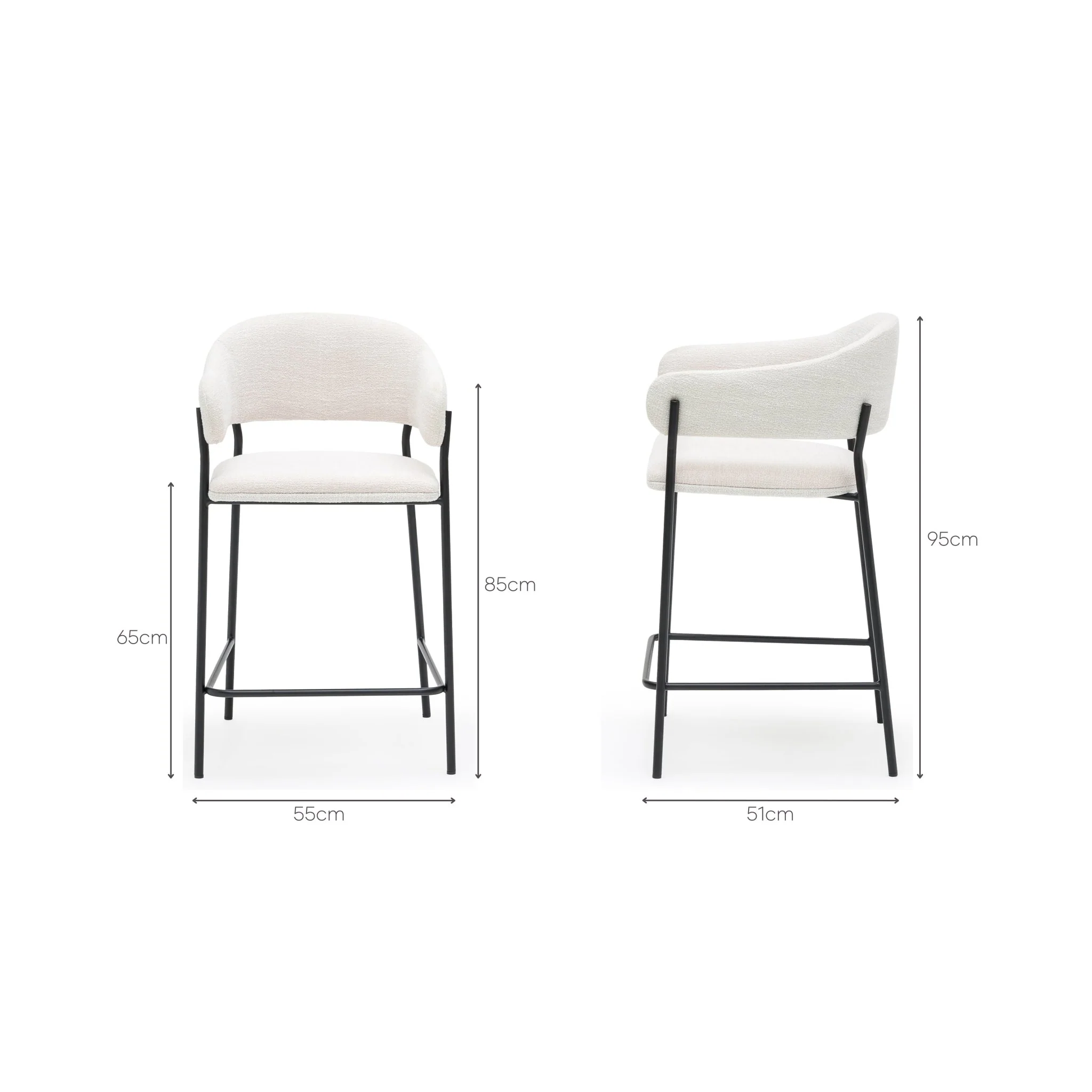 Franco Counter Chair - Ecru - Image 13