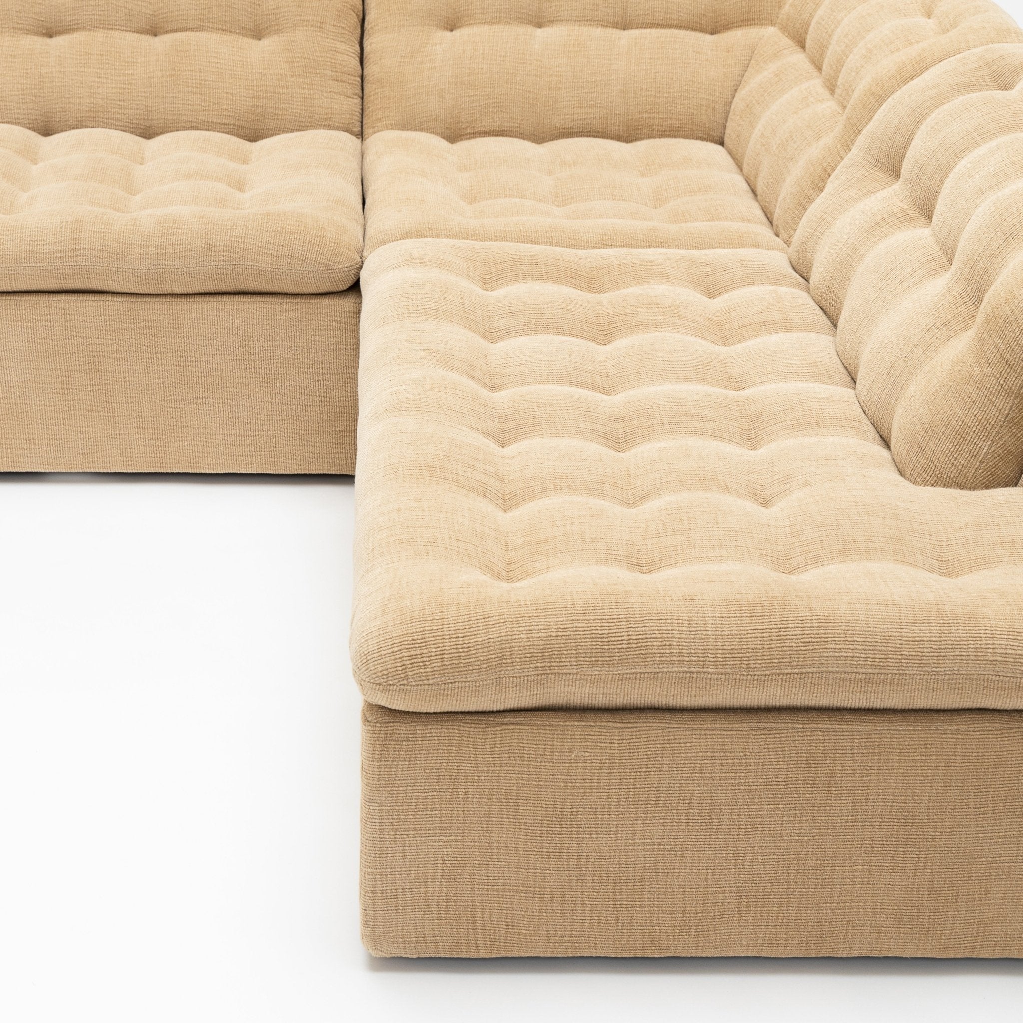 Furrow Corner Open End Sofa - Sherpa Toffee - Image 8