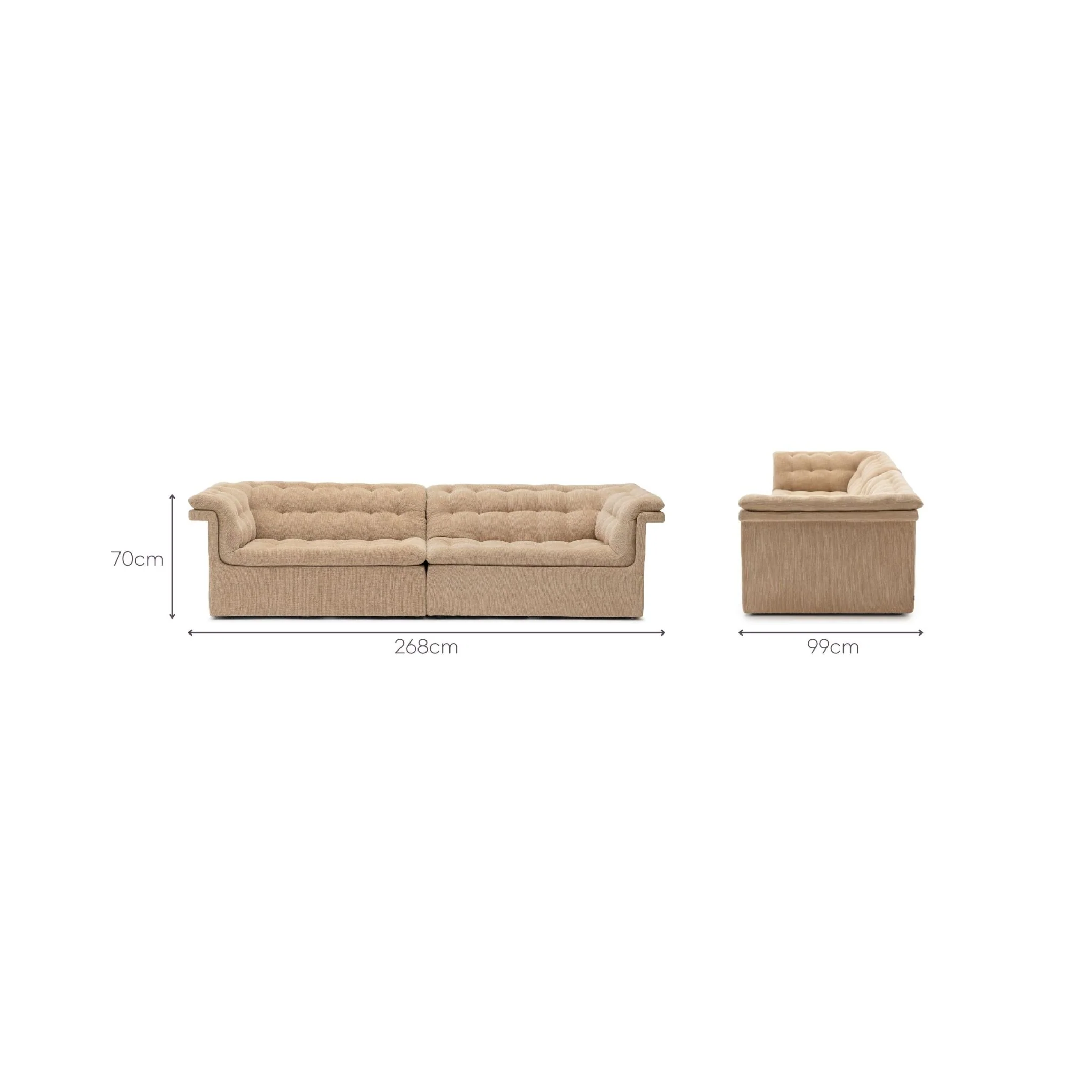 Furrow Sofa - Sherpa Toffee - Image 11