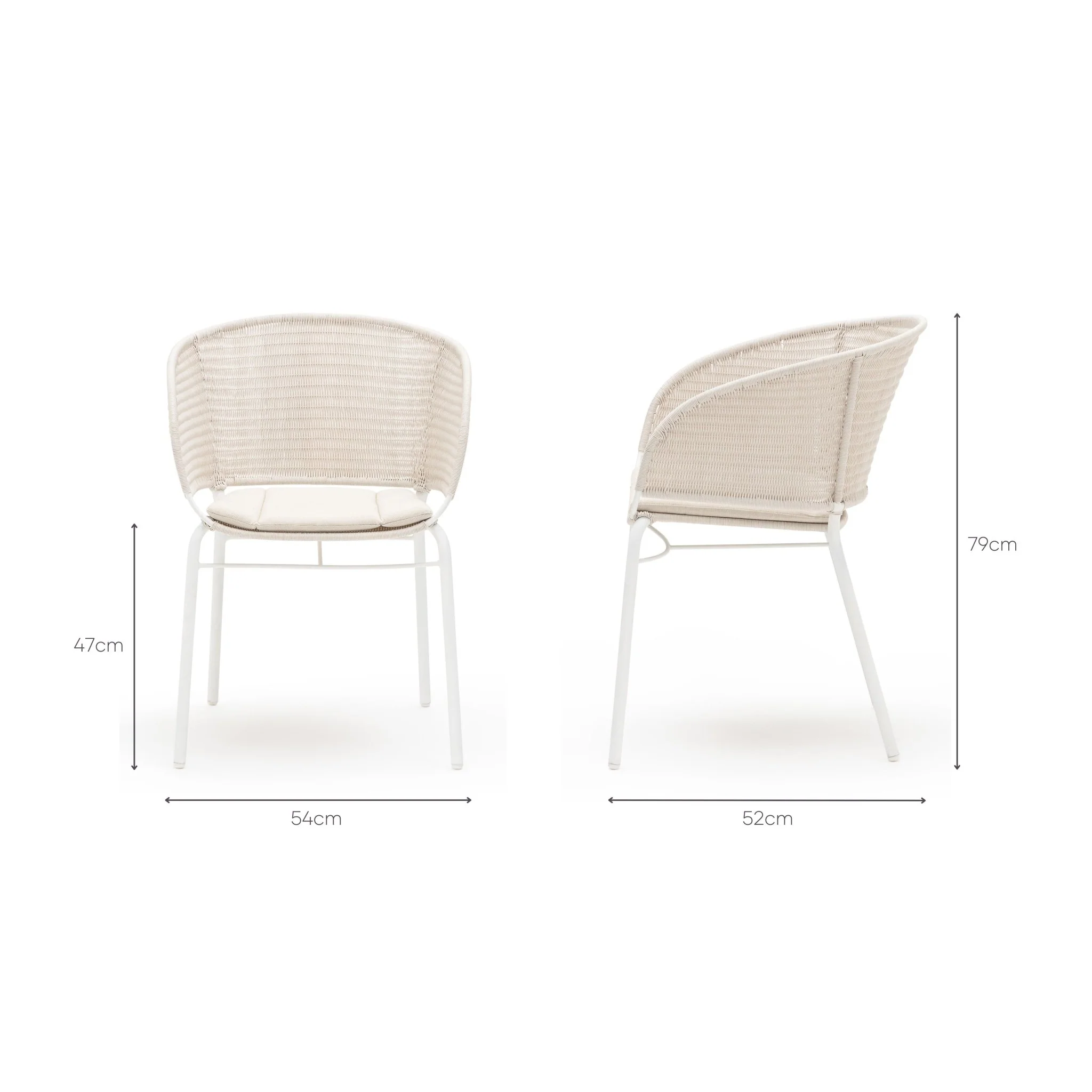 Gaia Dining Armchair - Stonewhite - Image 16