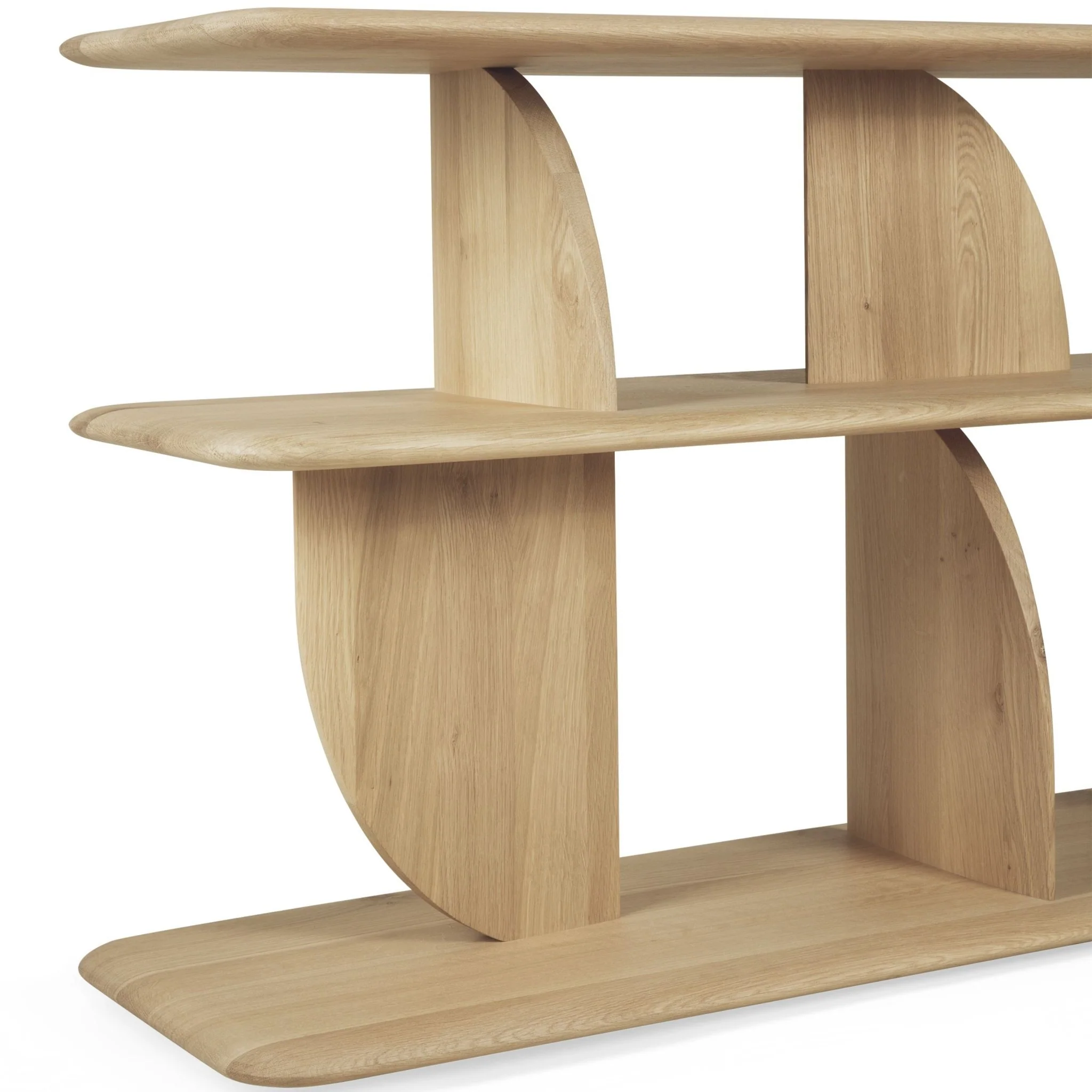 Geometric Sofa Console - Oak - Image 3
