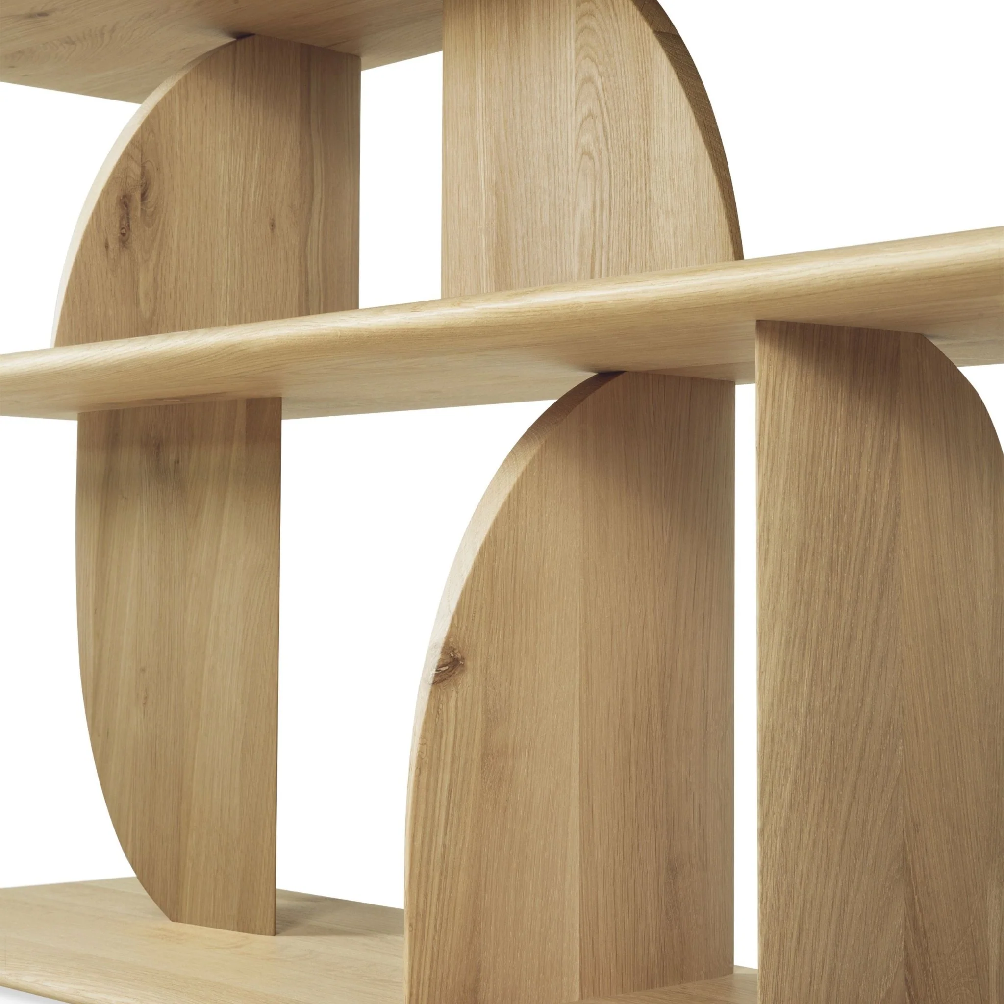 Geometric Sofa Console - Oak - Image 4