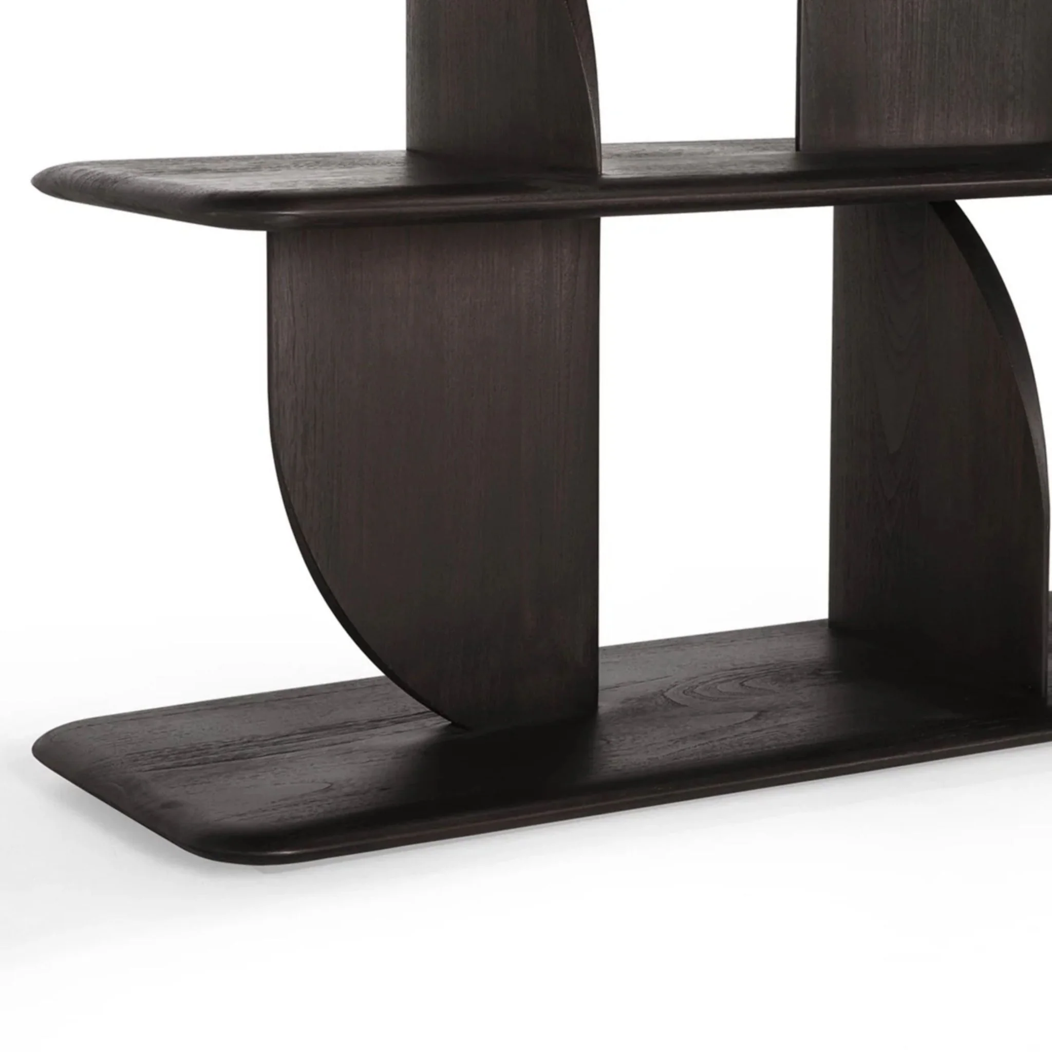 Geometric Sofa  Console - Teak Dark Brown - Image 4