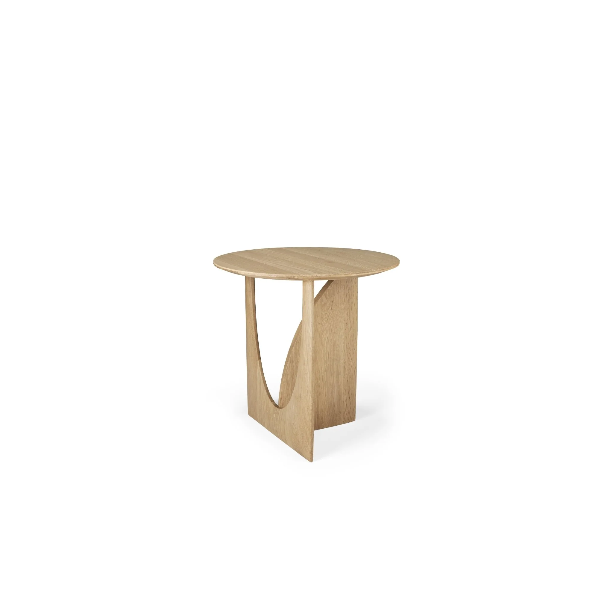 Geometric Side Table - Varnished Oak - Image 5