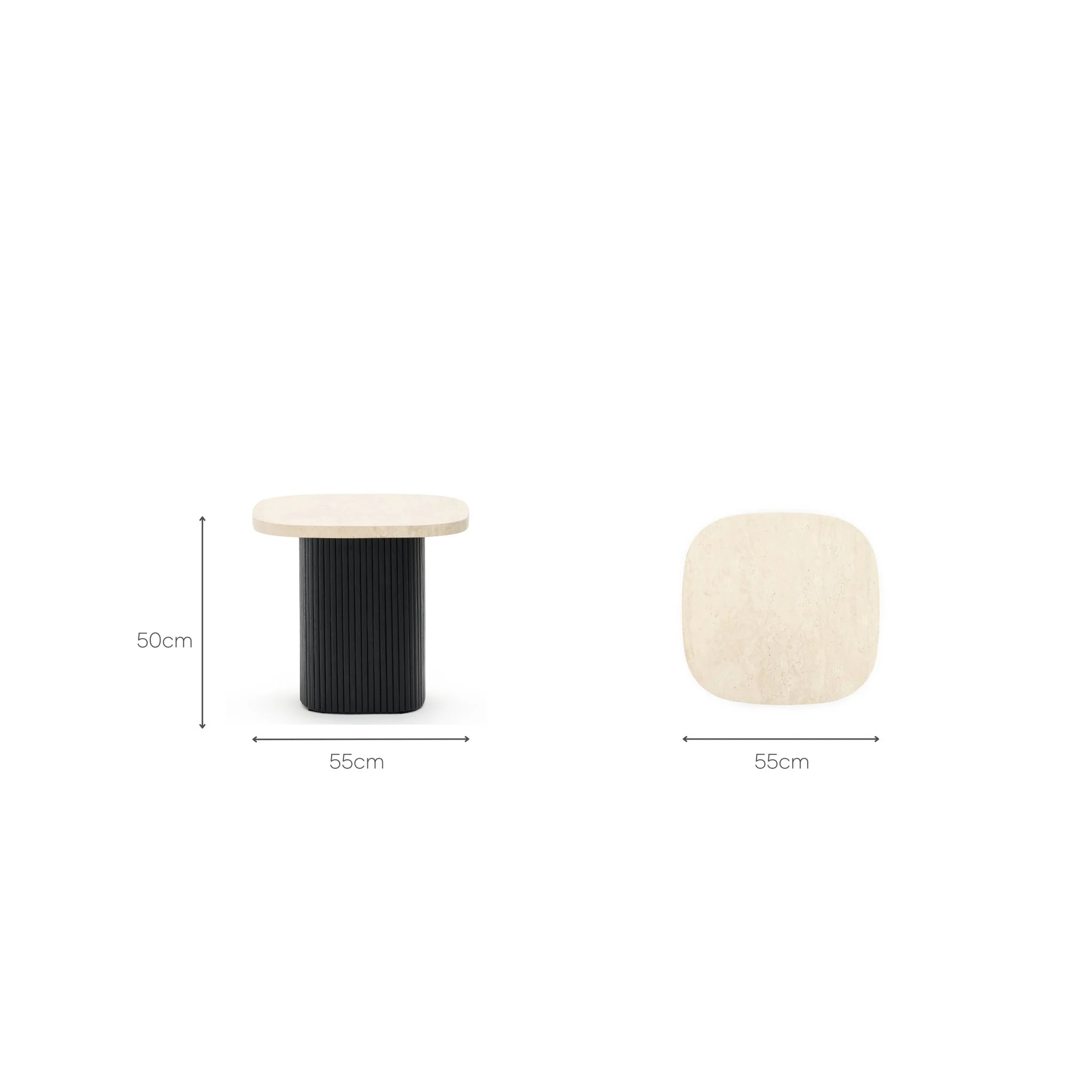 Gion Coffee Table 55 - Black Oak & Travertine - Image 10