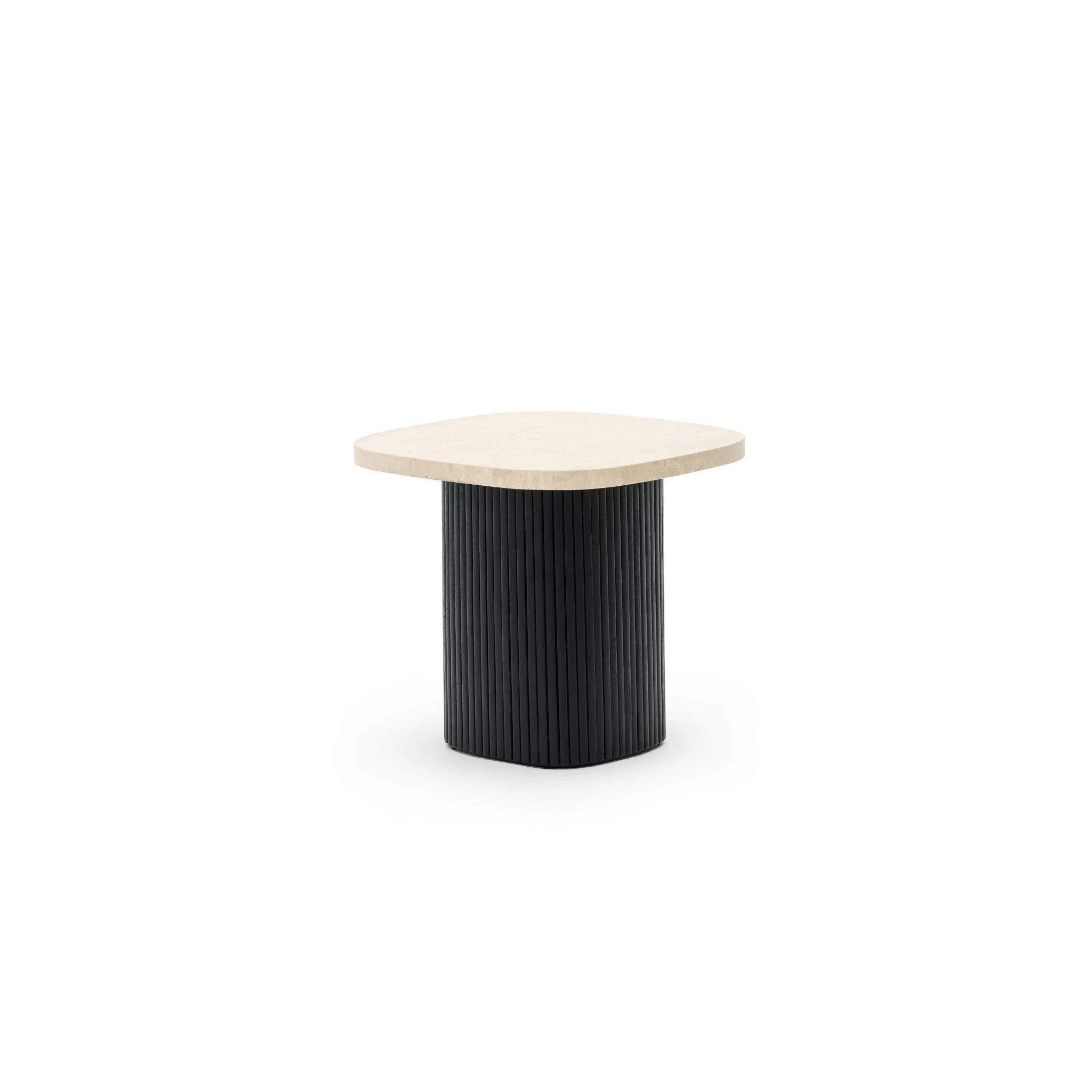 Gion Coffee Table 55 - Black Oak & Travertine - Image 2