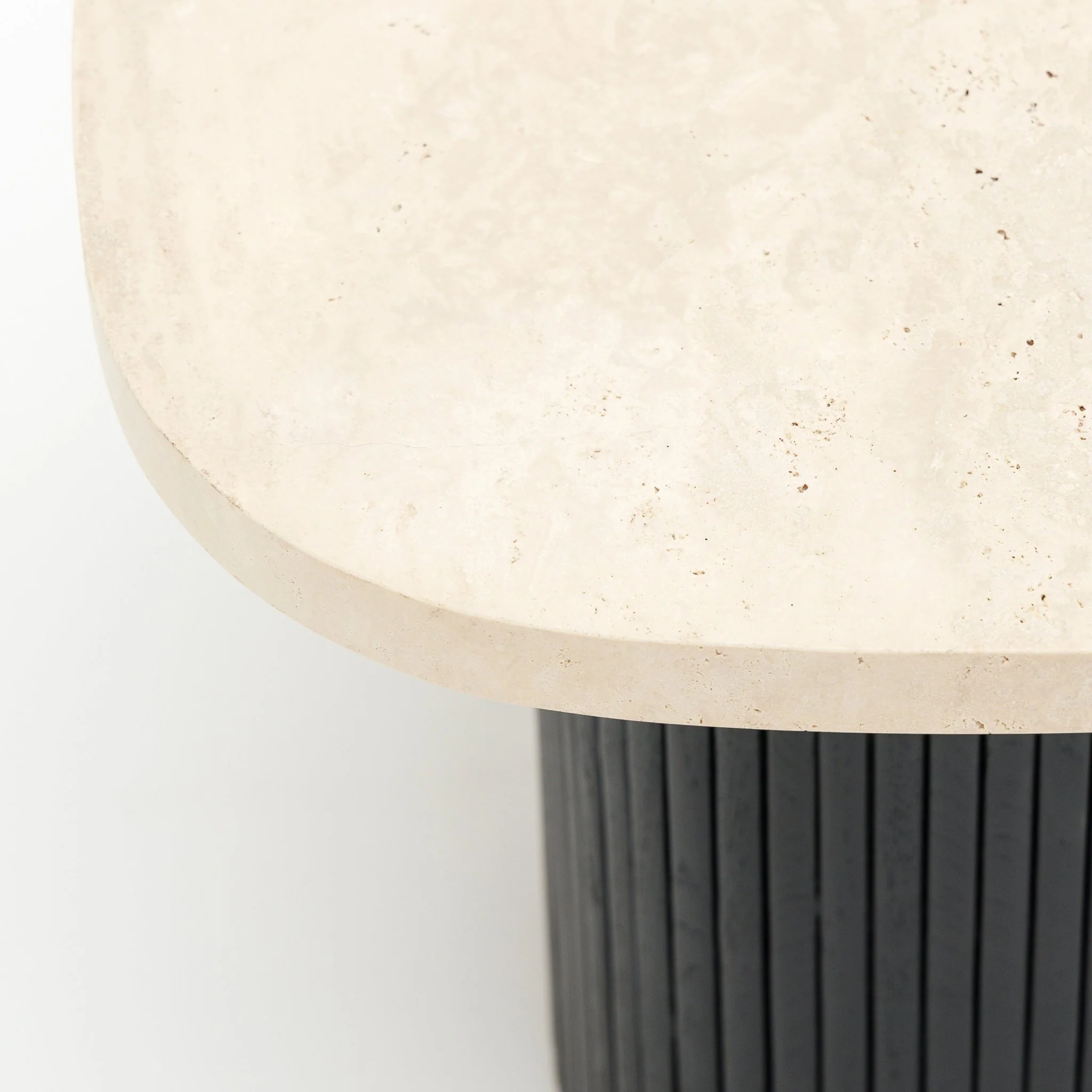 Gion Coffee Table 55 - Black Oak & Travertine - Image 4