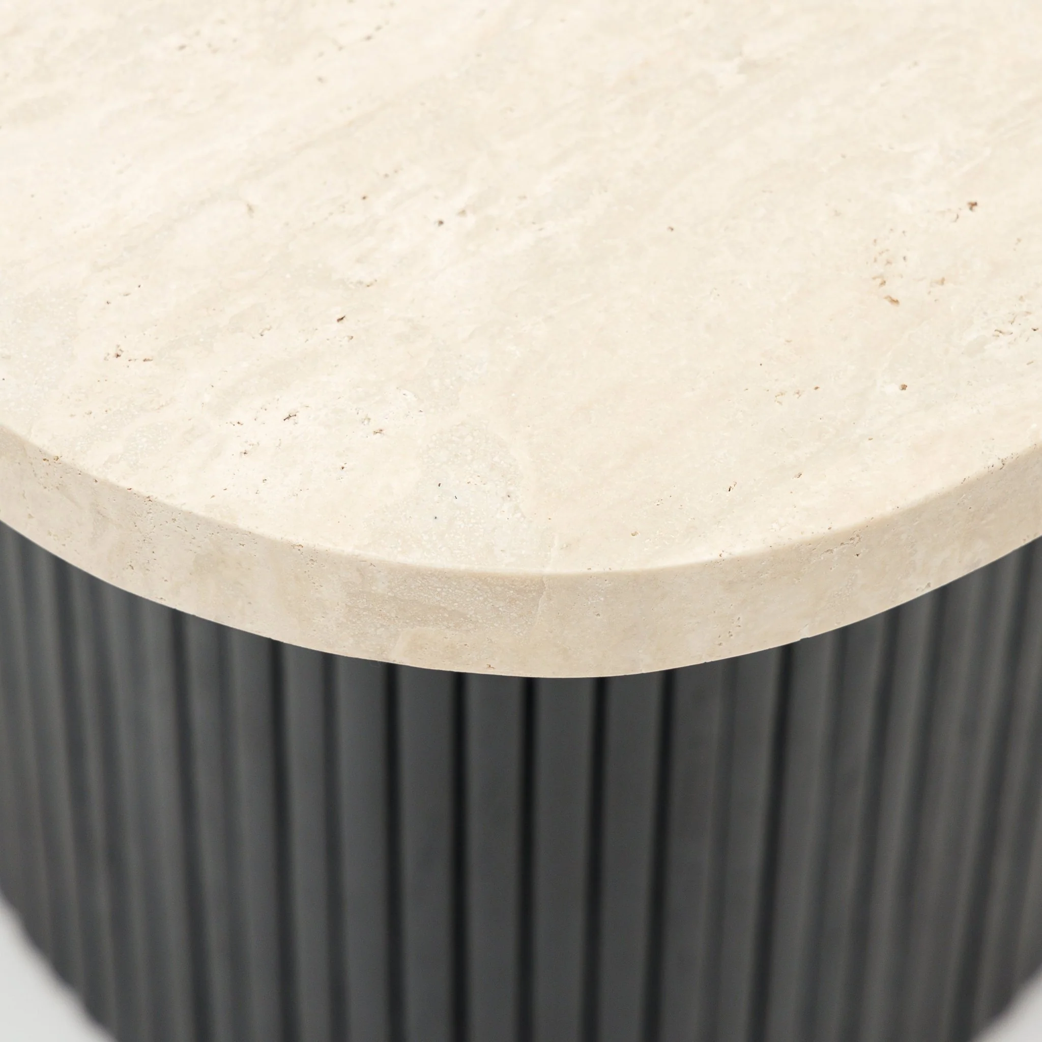Gion Coffee Table 55 - Black Oak & Travertine - Image 5