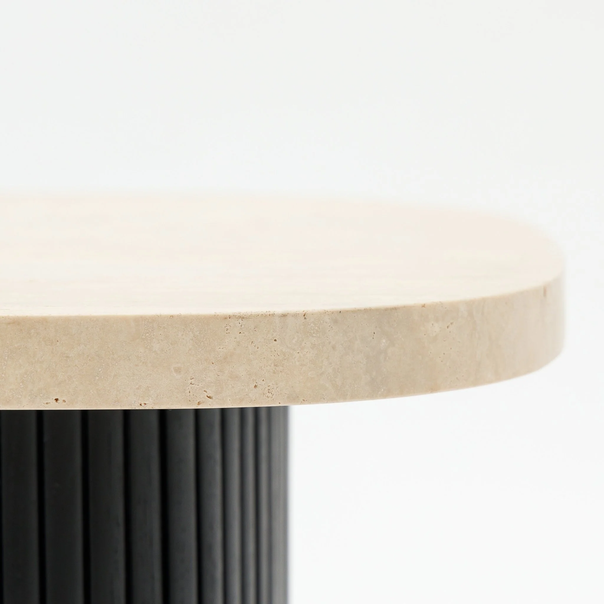 Gion Coffee Table 55 - Black Oak & Travertine - Image 6