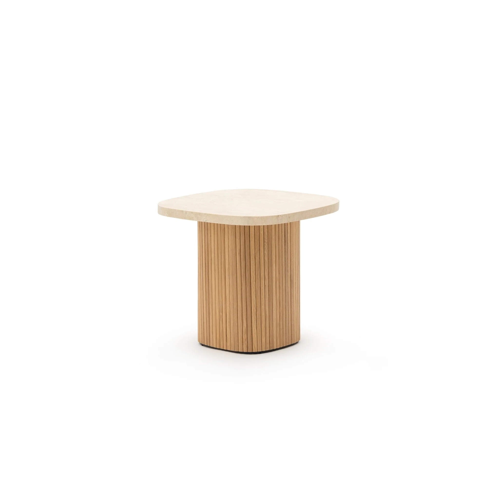 Gion Coffee Table 55 - Light Oak & Travertine - Image 2