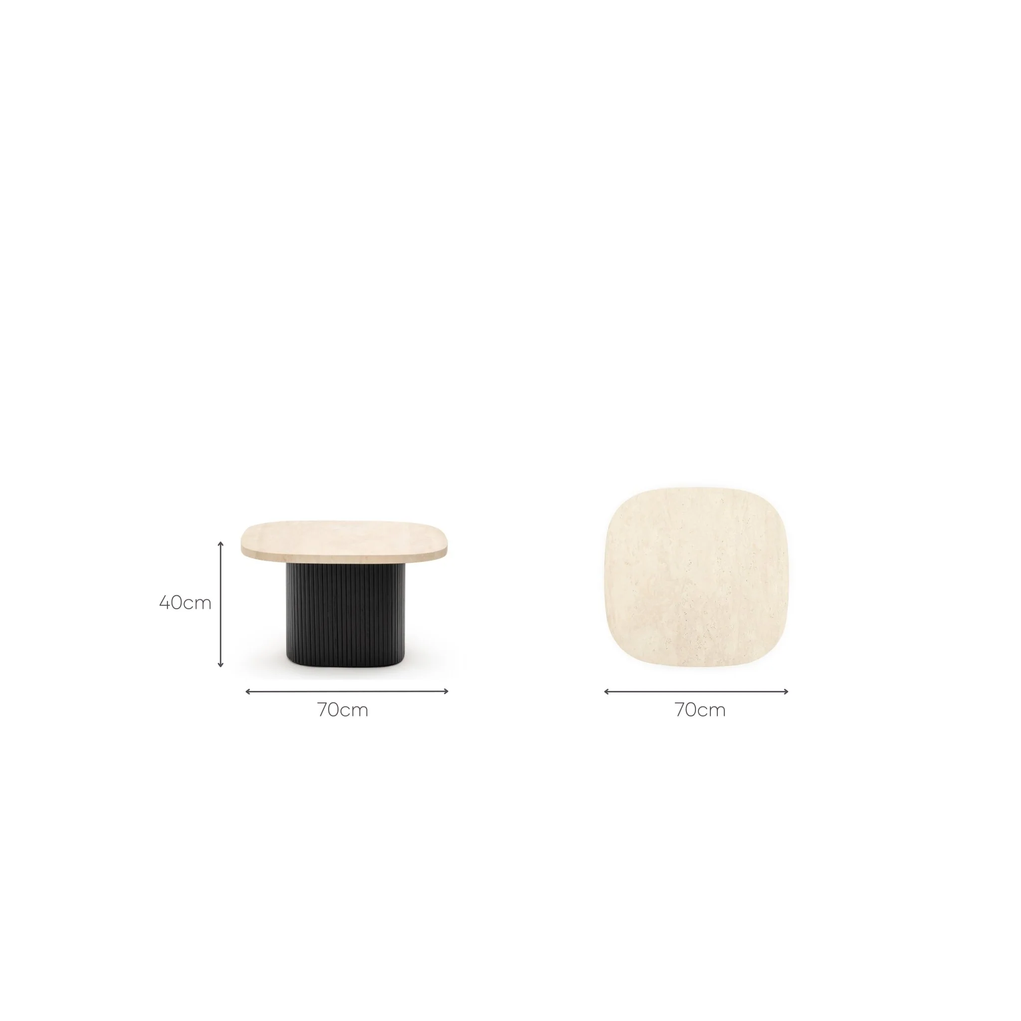 Gion Coffee Table 70 - Black Oak & Travertine - Image 12