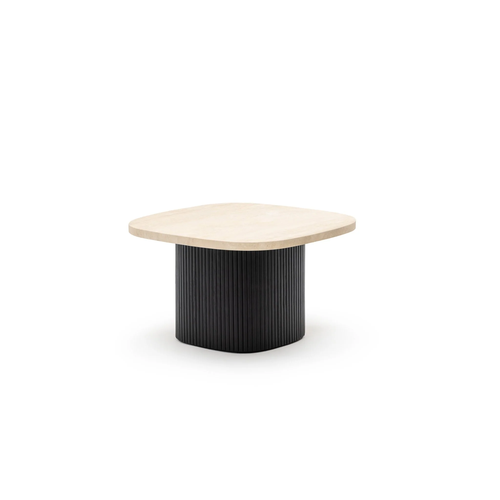 Gion Coffee Table 70 - Black Oak & Travertine - Image 2