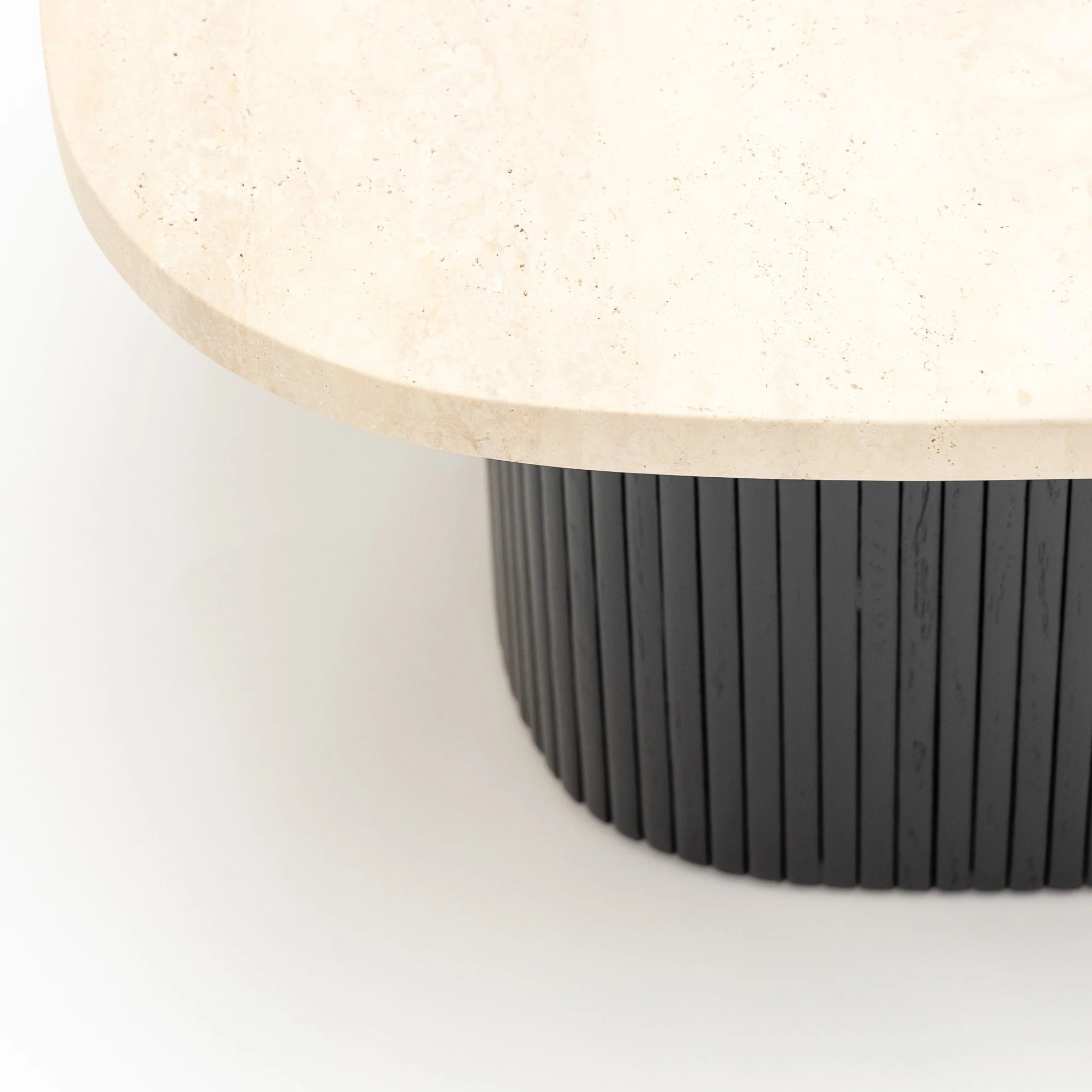 Gion Coffee Table 70 - Black Oak & Travertine - Image 6