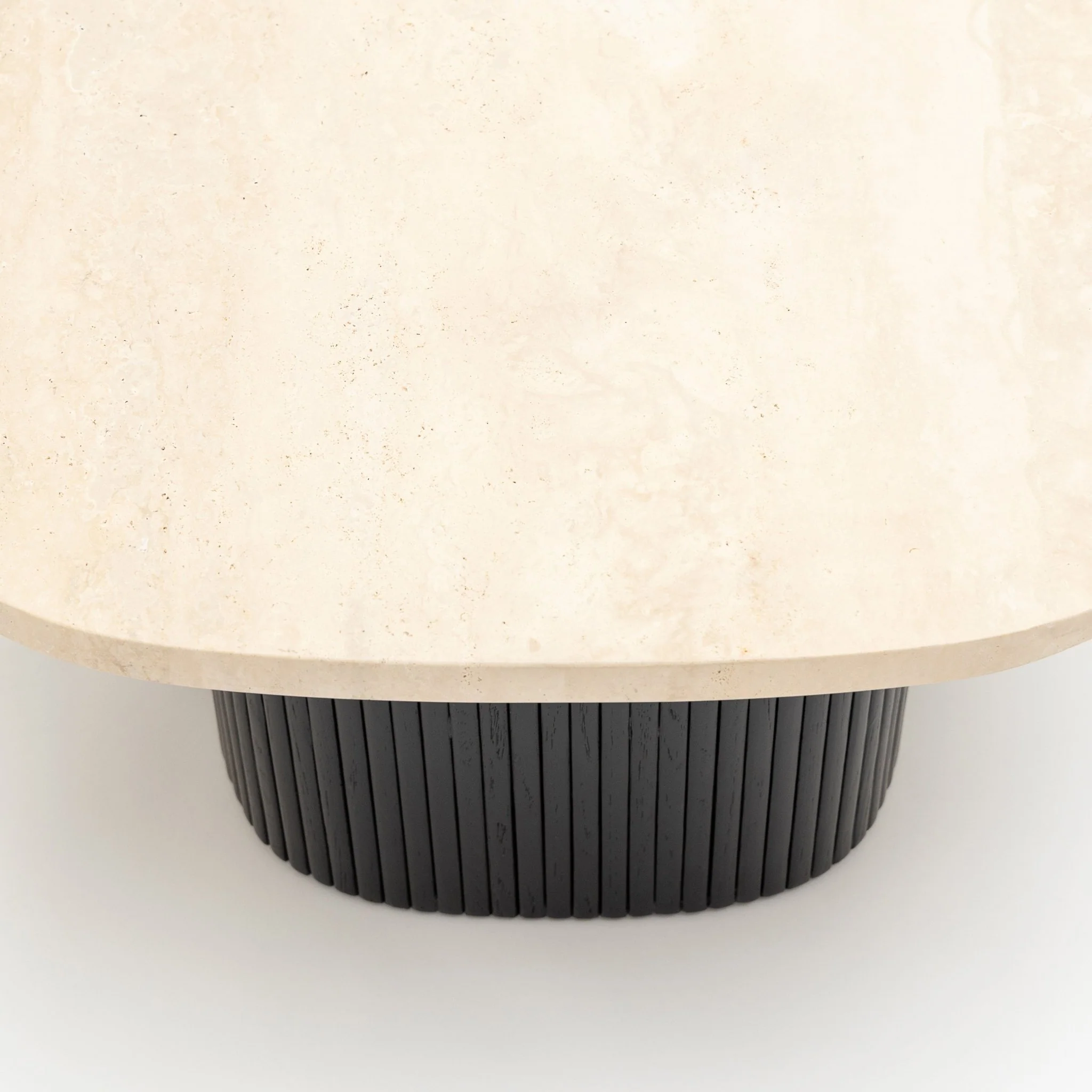 Gion Coffee Table 70 - Black Oak & Travertine - Image 9