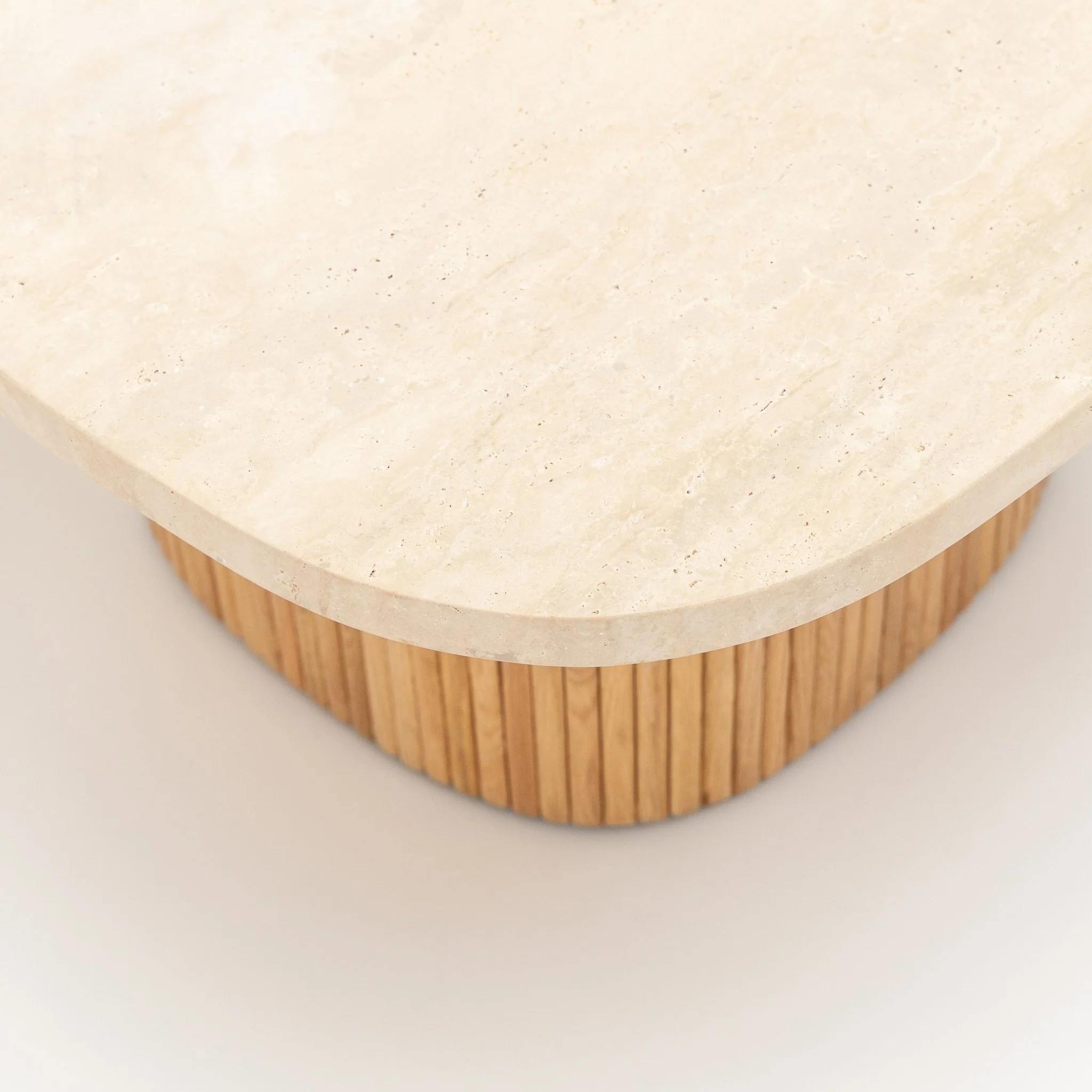 Gion Coffee Table 70 - Light Oak & Travertine - Image 5