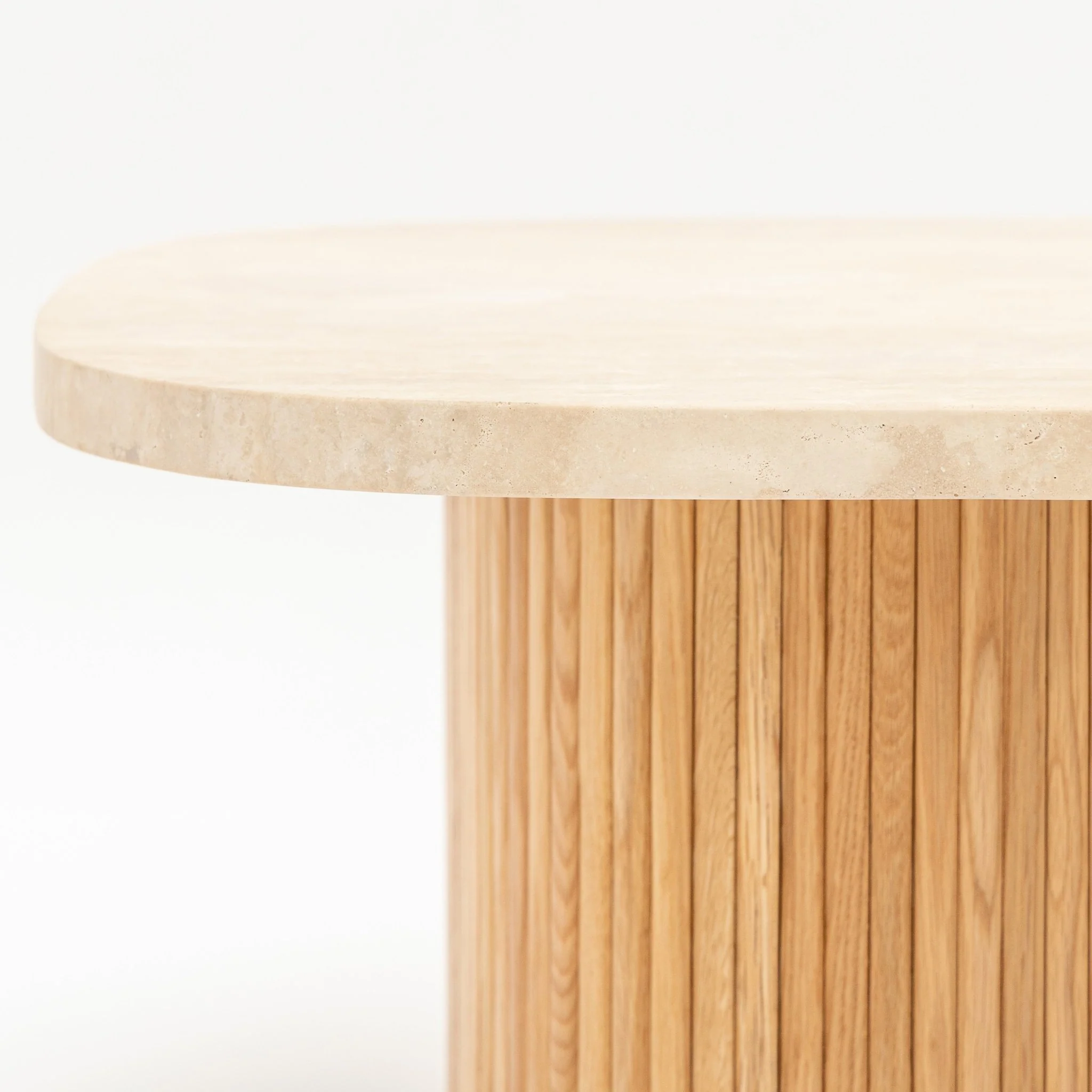 Gion Coffee Table 70 - Light Oak & Travertine - Image 6