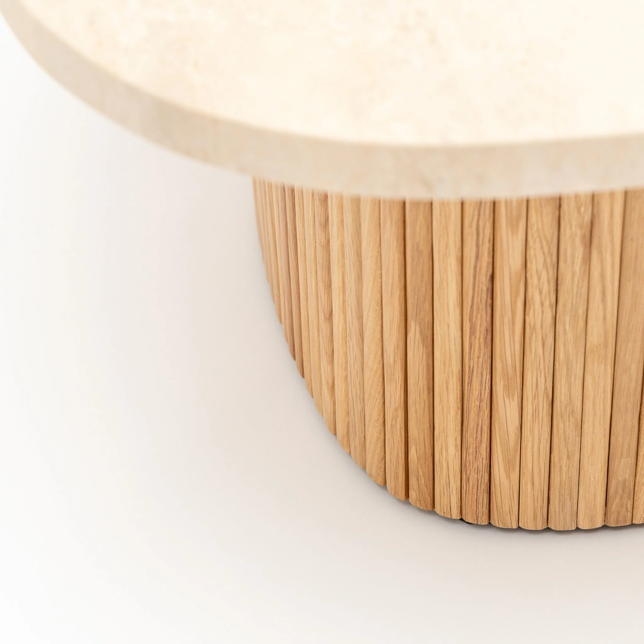 Gion Coffee Table 70 - Light Oak & Travertine - Image 8