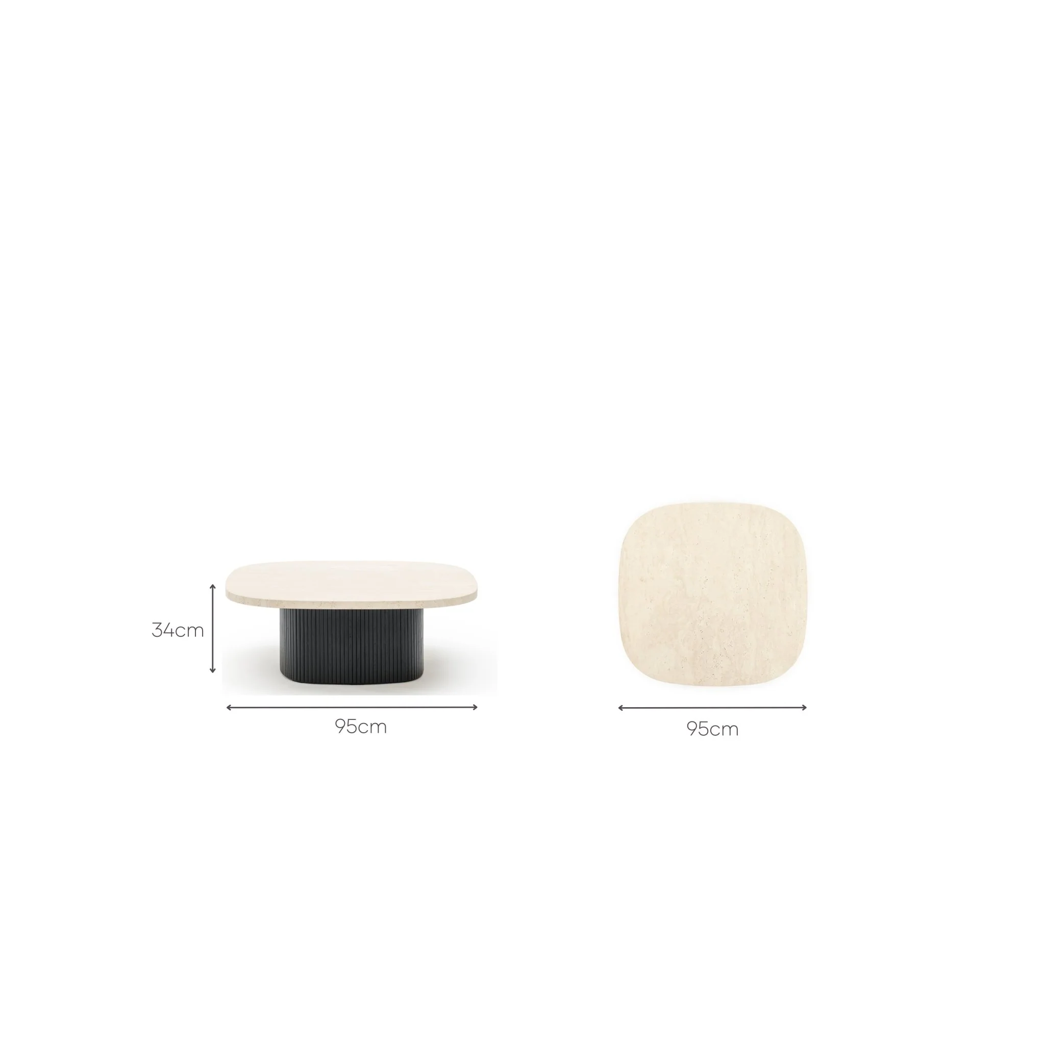 Gion Coffee Table 95 - Black Oak & Travertine - Image 10