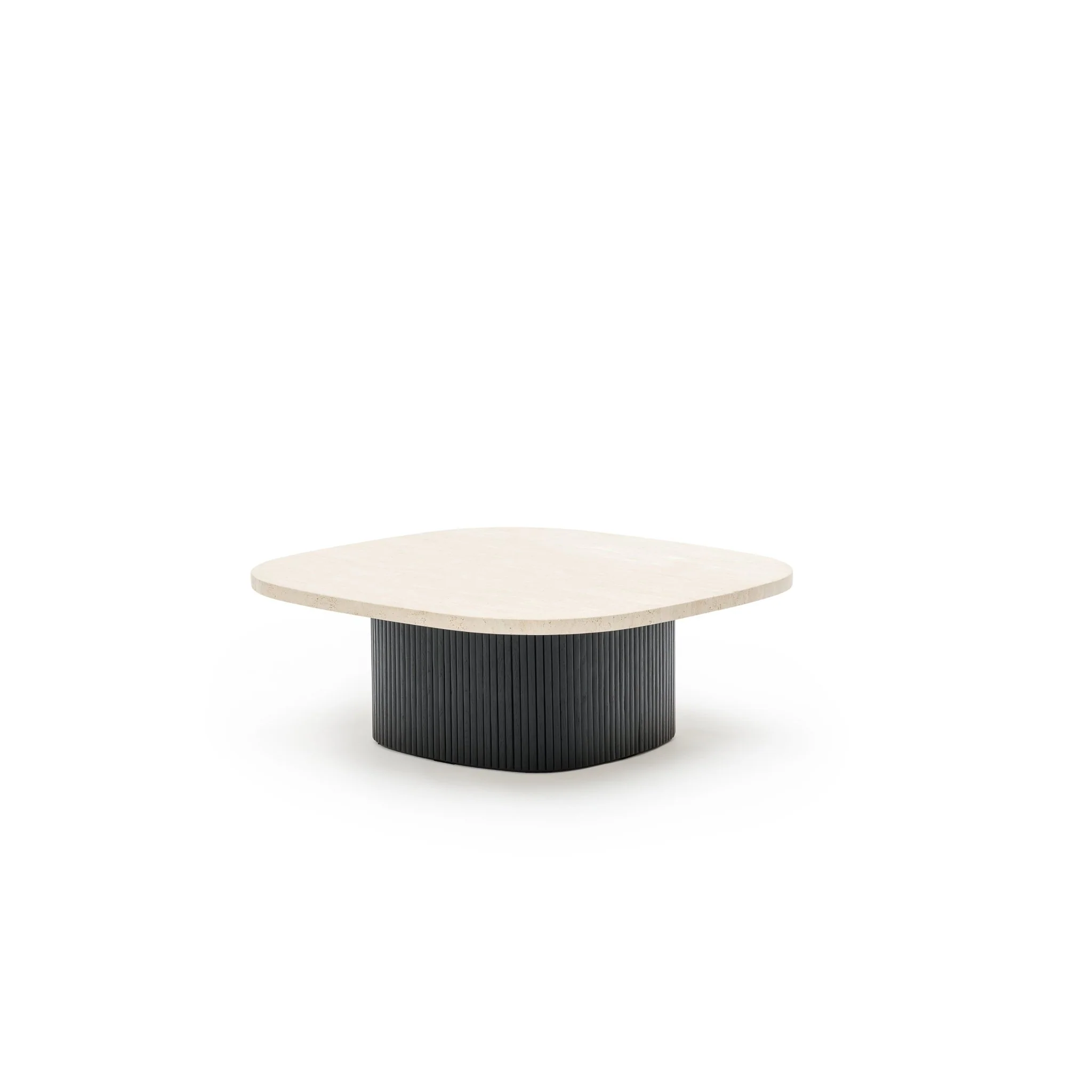 Gion Coffee Table 95 - Black Oak & Travertine - Image 2