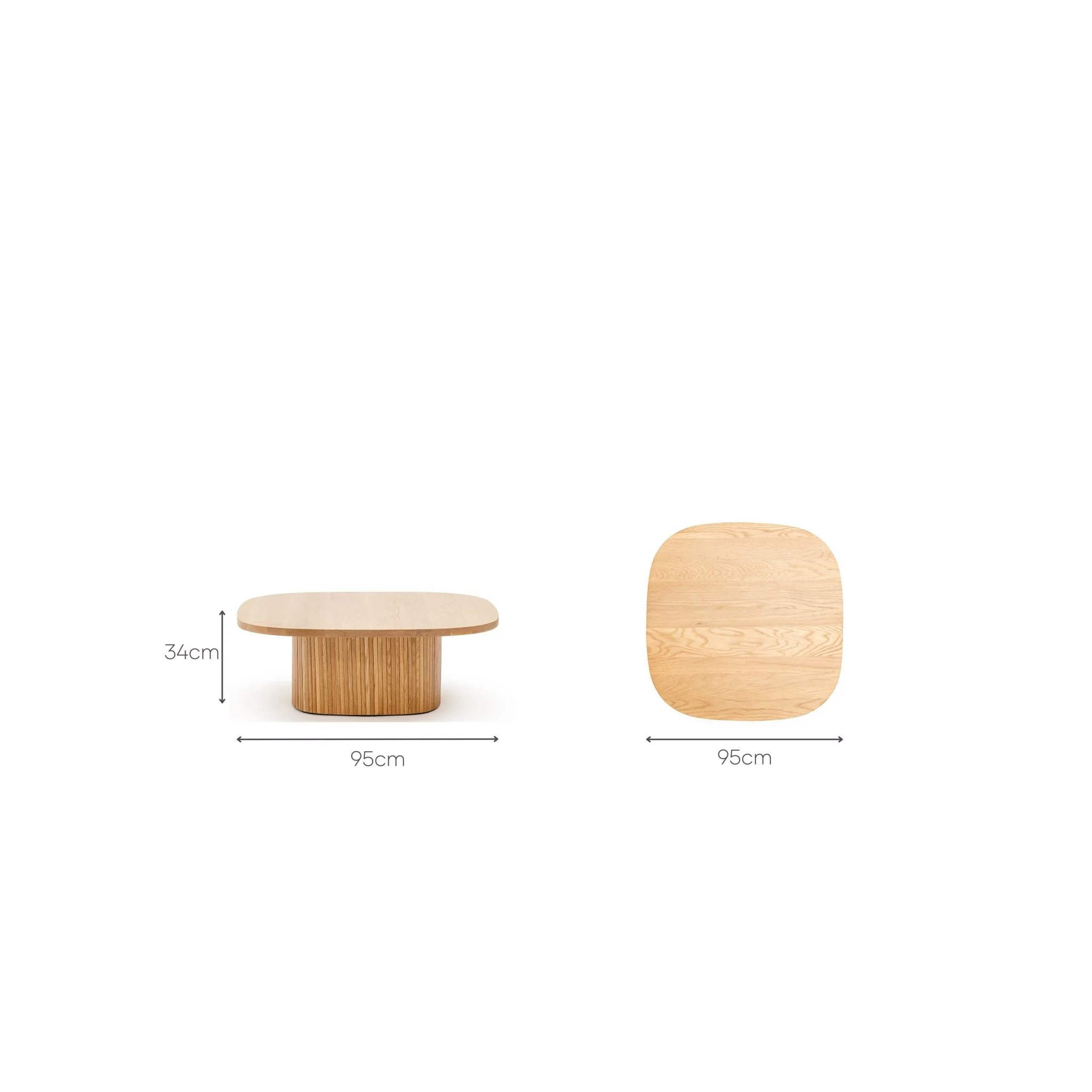Gion Coffee Table 95 - Light Oak - Image 12