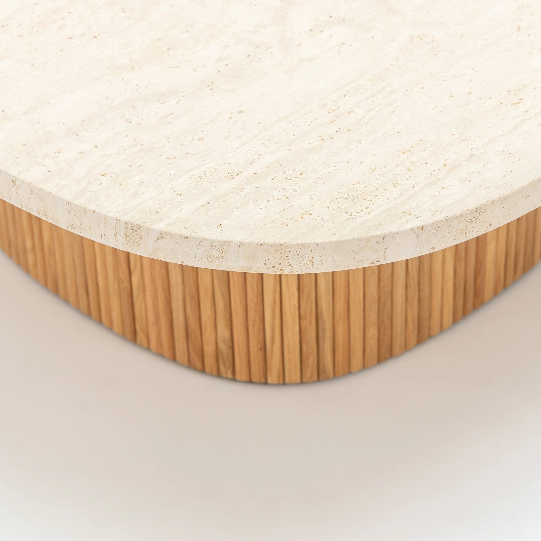 Gion Coffee Table 95 - Light Oak & Travertine - Image 5